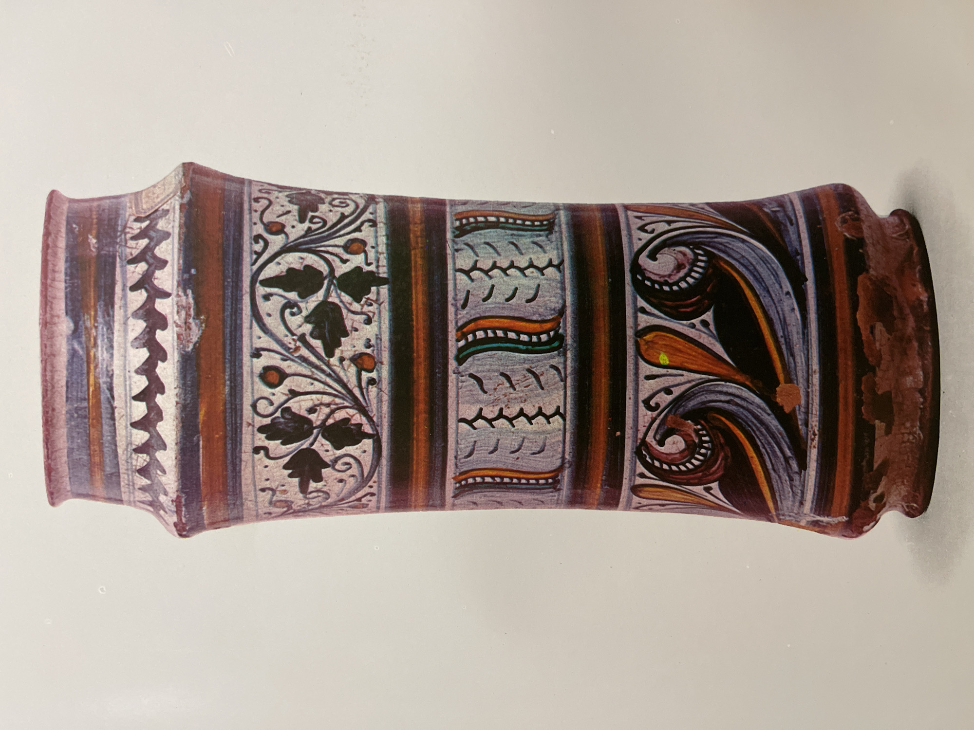 Decorative ceramic collection with classical imagery documented in Almaty