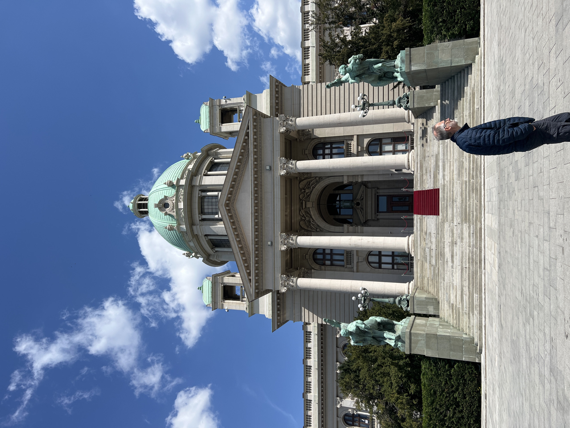 Belgrade landmarks photographed: National Assembly and Hotel Moskva