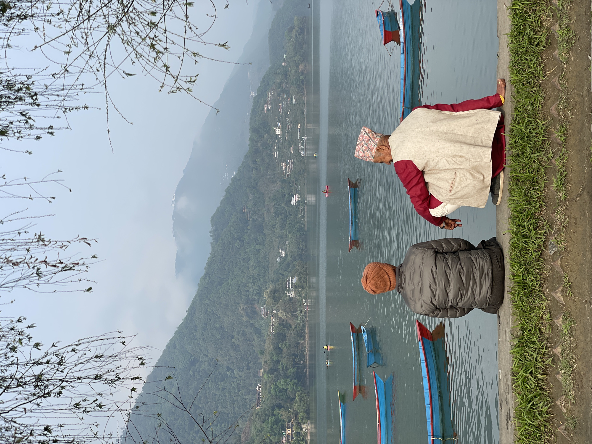 Morning lakeside activities documented at Phewa Lake, Pokhara