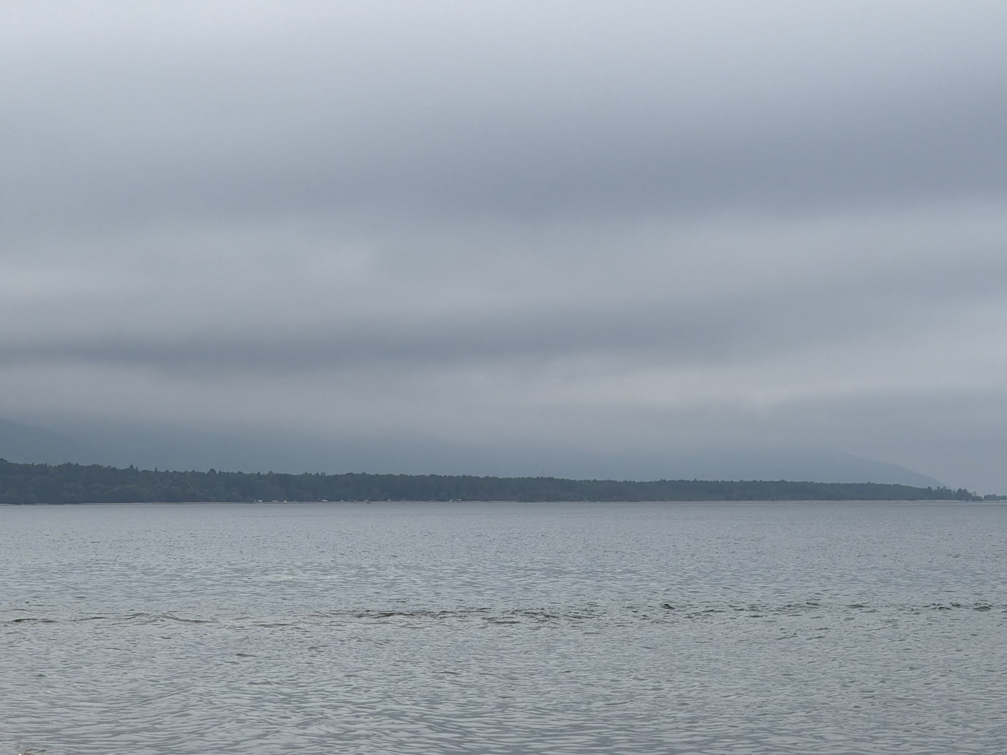 Quiet morning at Lake Baikal's sandy shore