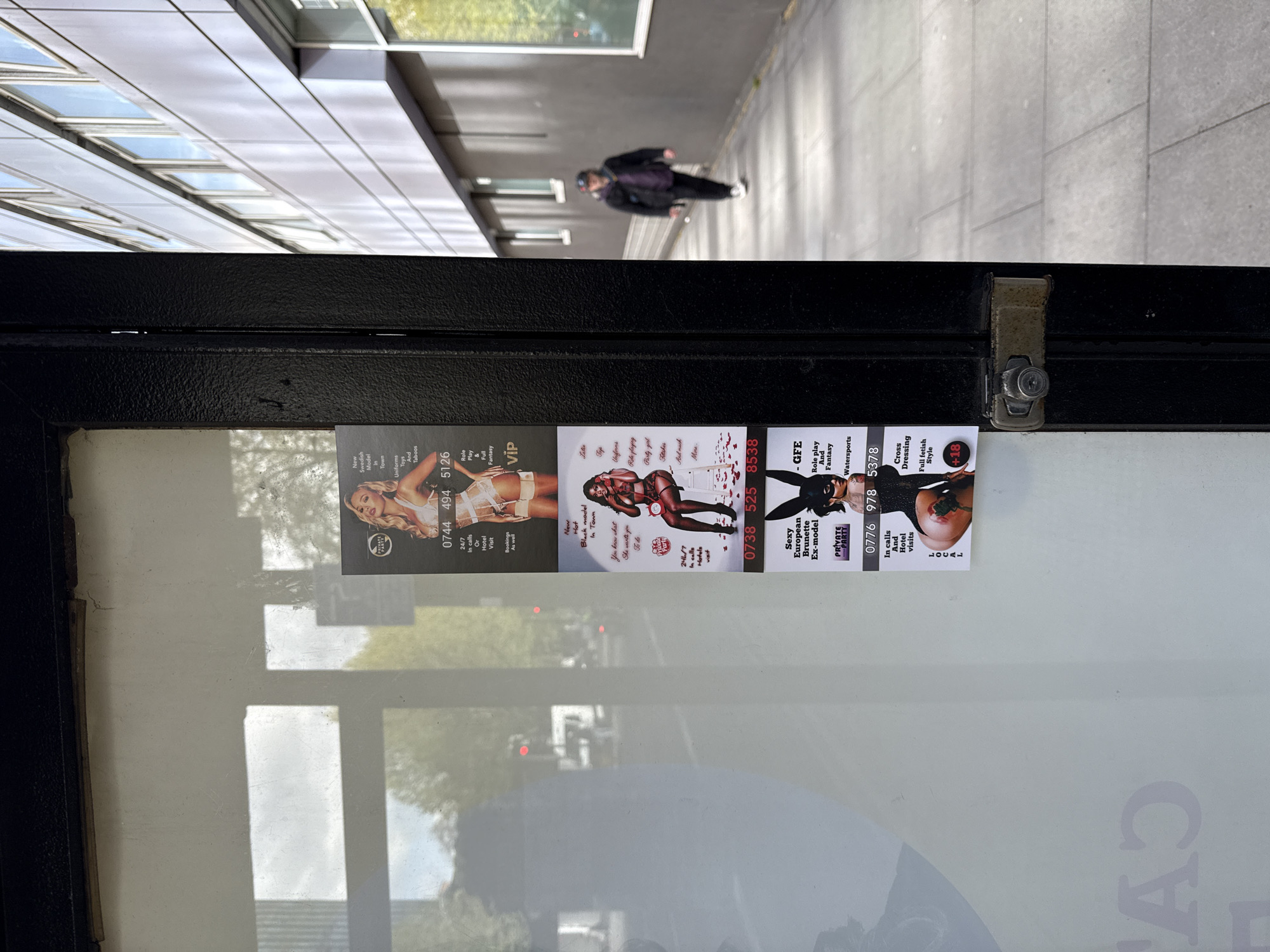 Lingerie ads spotted at London bus stop