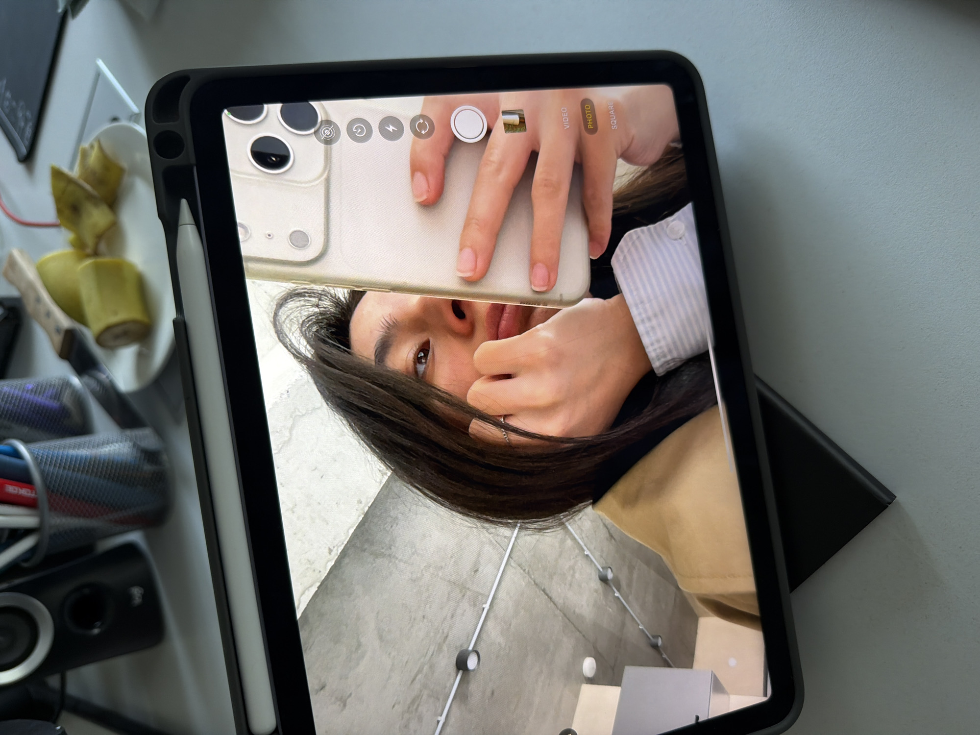 Morning selfies and fruit bowl captured in Yerevan