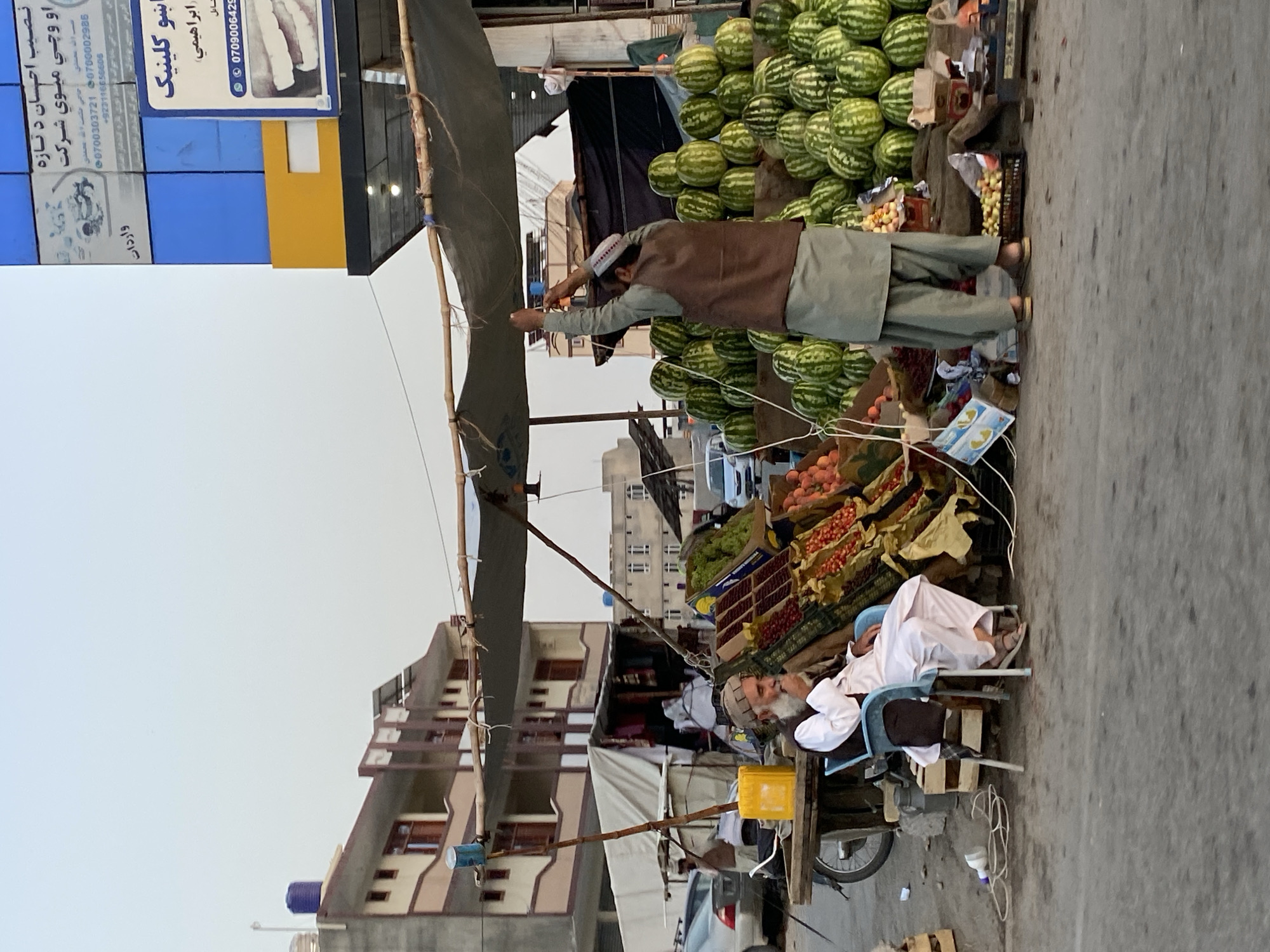 Street-level market activity in Kandahar, Afghanistan