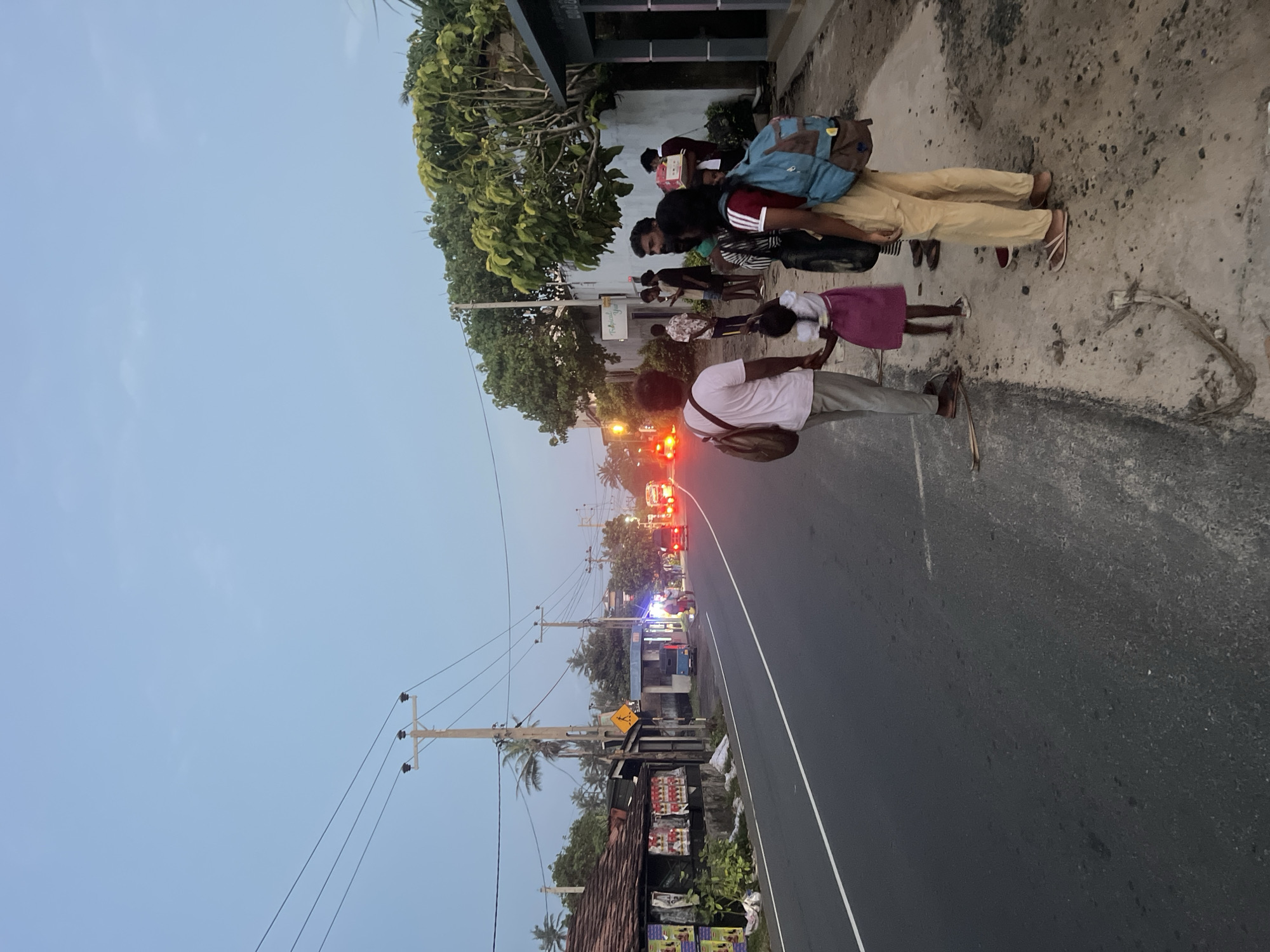 Evening street life documented in Kathaluwa, Sri Lanka