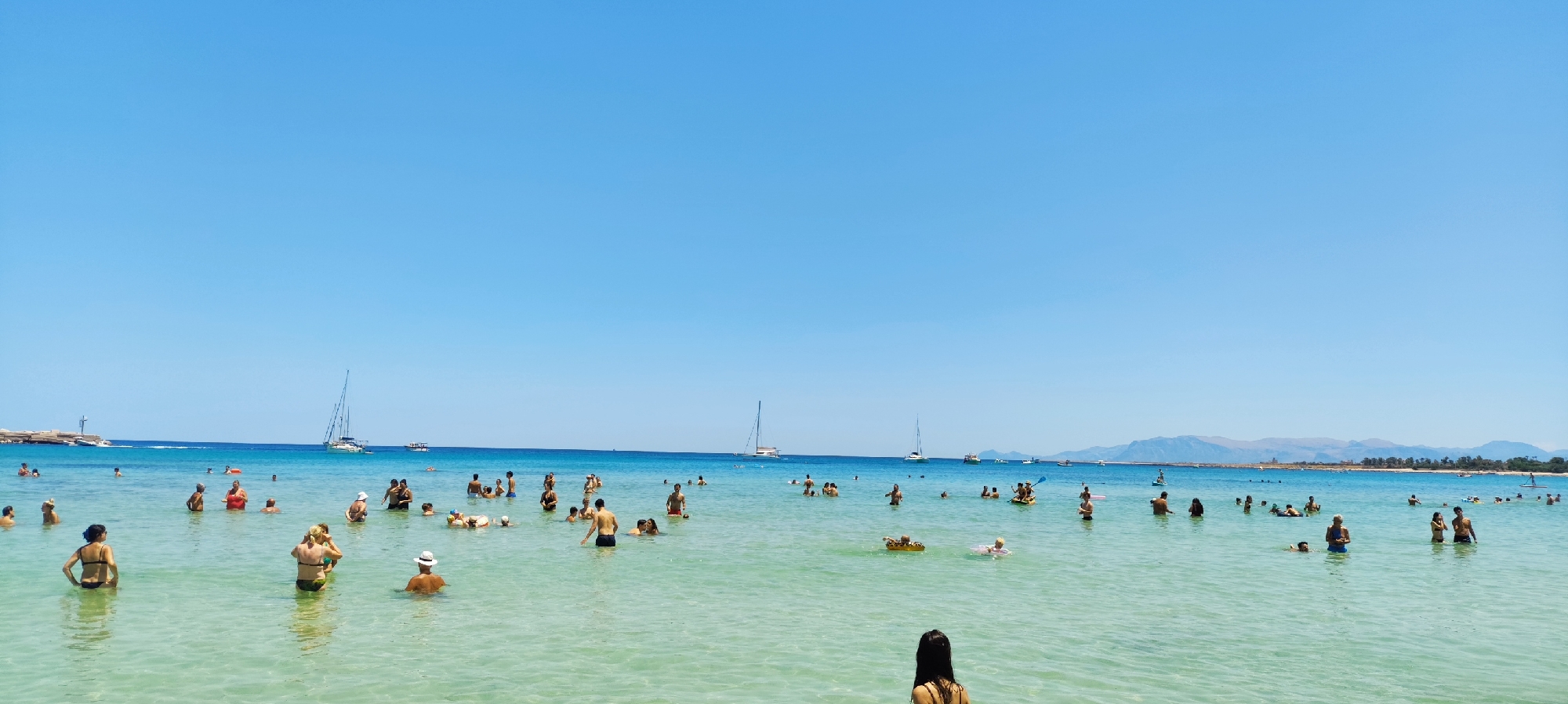 San Vito Lo Capo beach in full summer swing