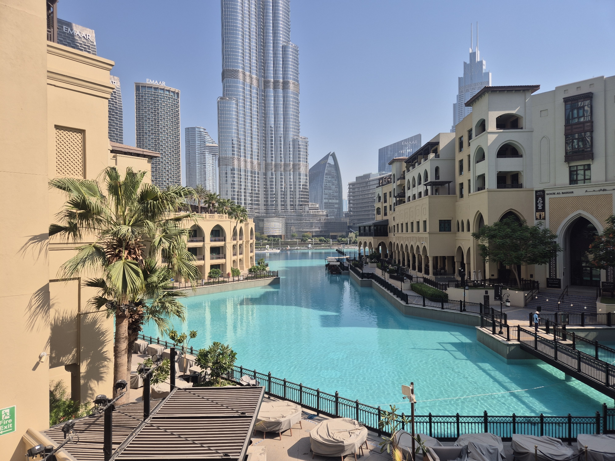 Dubai Canal waterfront: plazas, pools, and public art