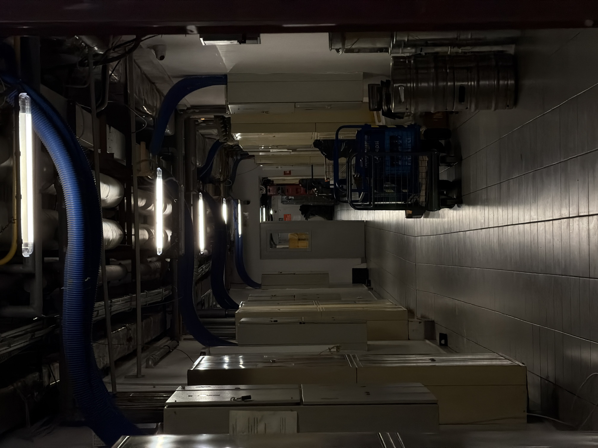 Nighttime documentation of Open Doors establishment in Gdańsk, Poland