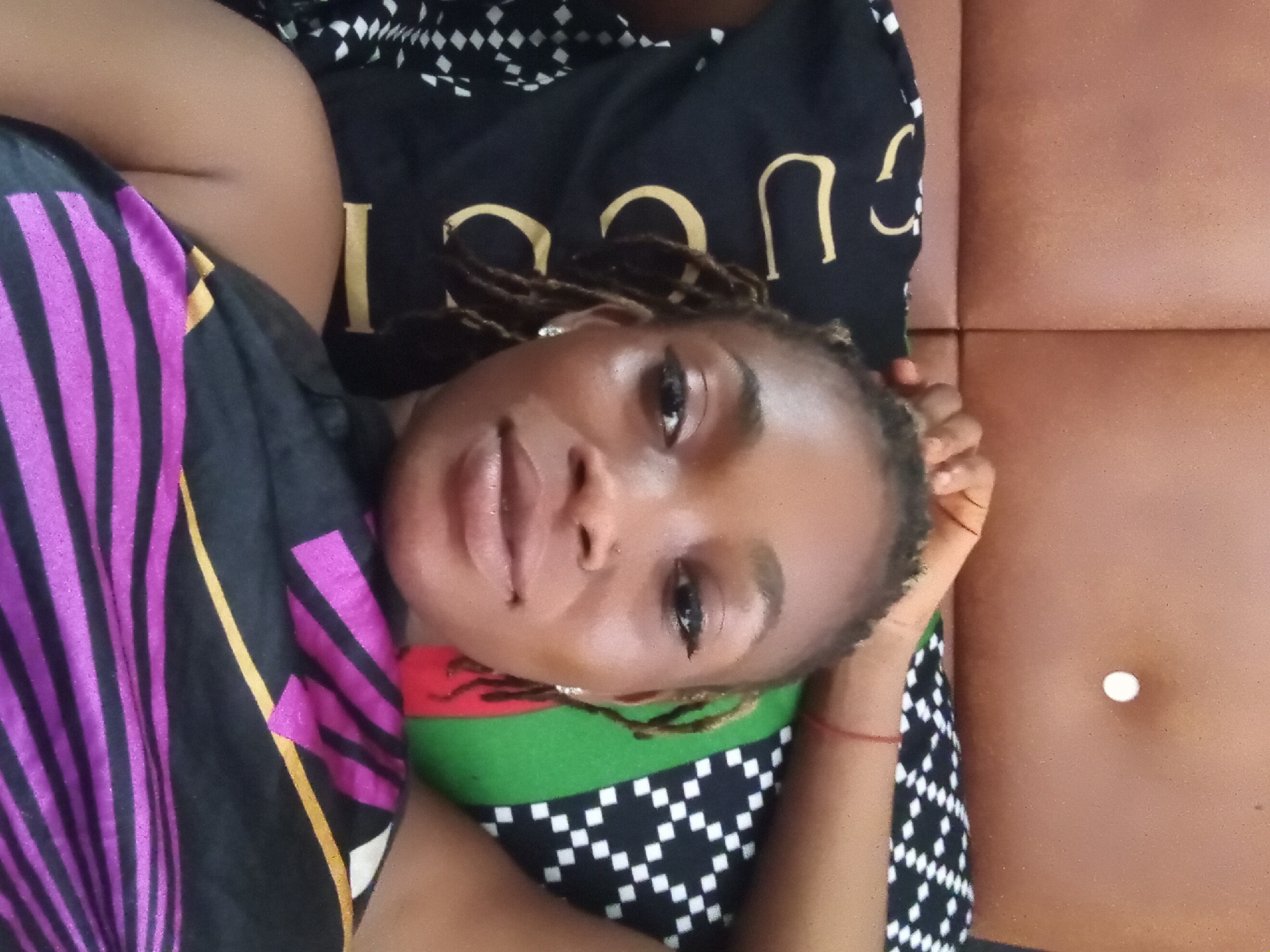Mother and children photographed at home in Shagamu, Nigeria