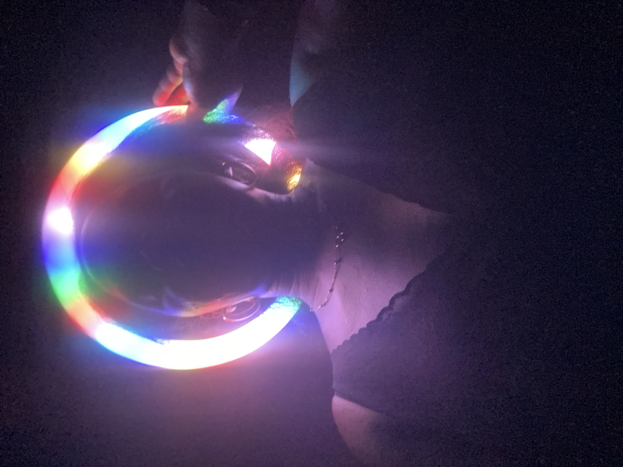Late-night creative photo session with ring lights in Nigeria