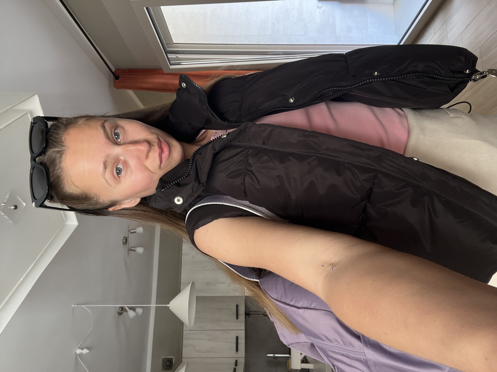 Woman's morning skincare and outfit routine captured in Bečići