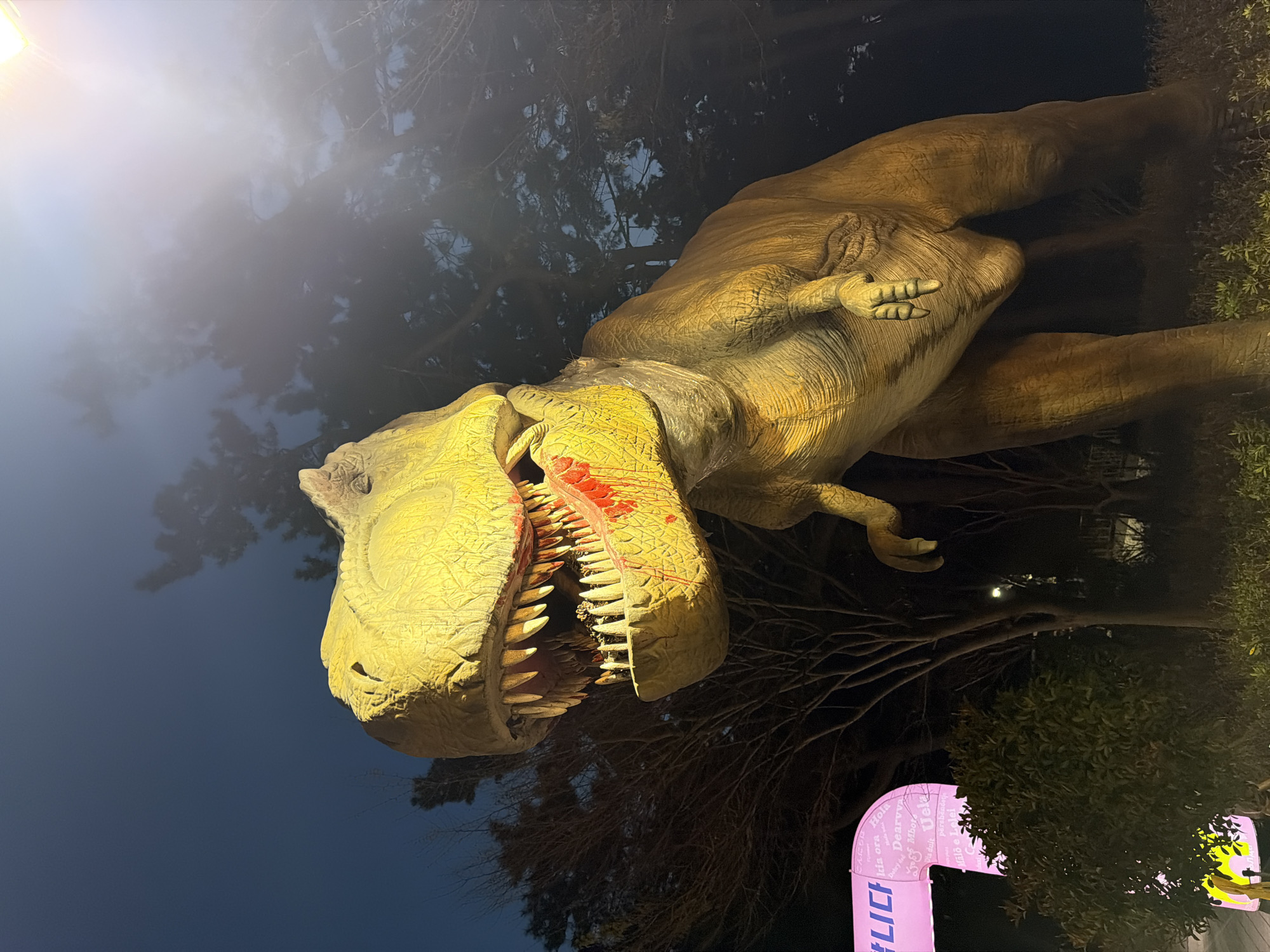 T-Rex dinosaur model displayed in Busan park