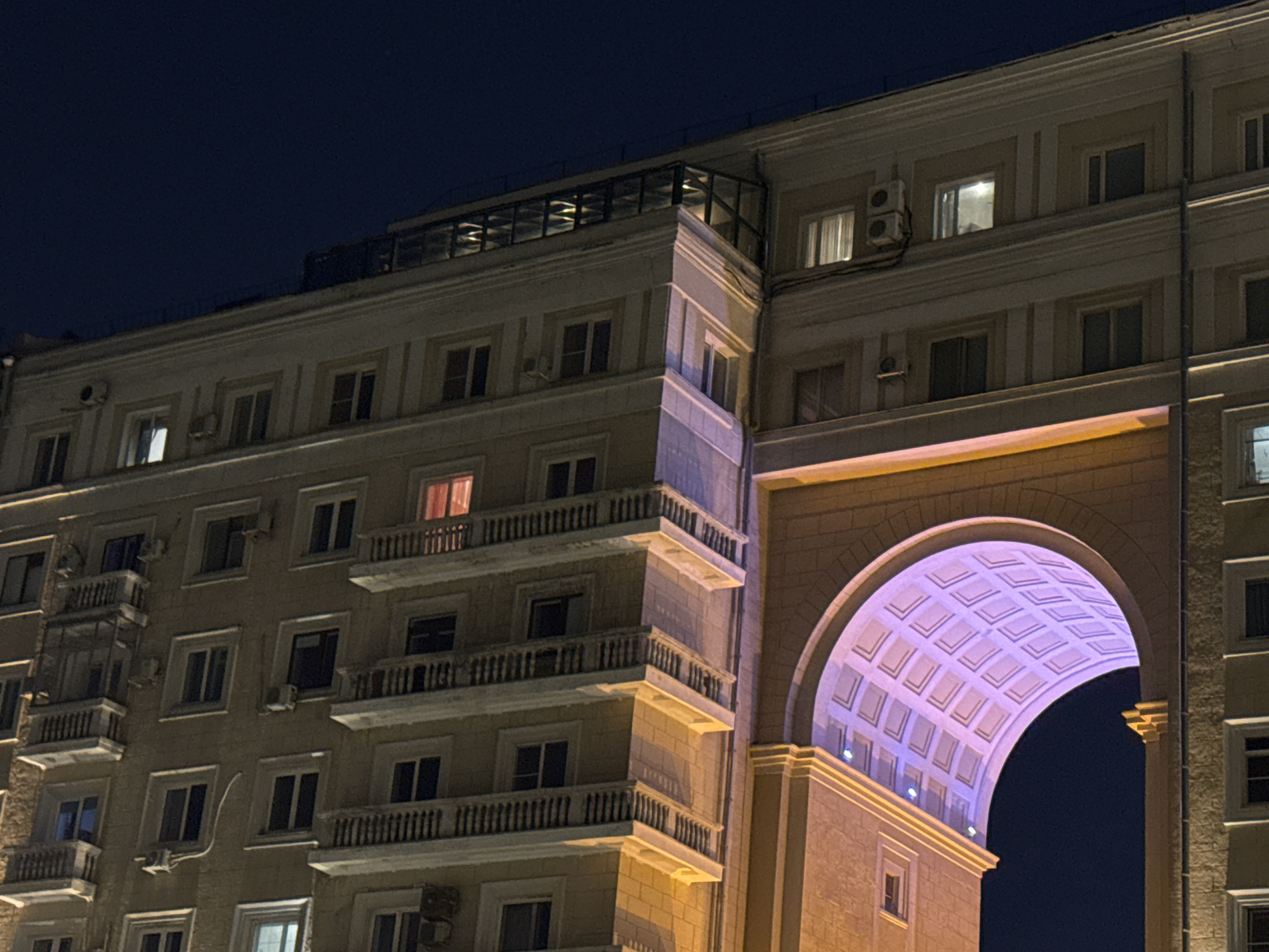 Moscow evening documented: buildings, river sunset captured by witness
