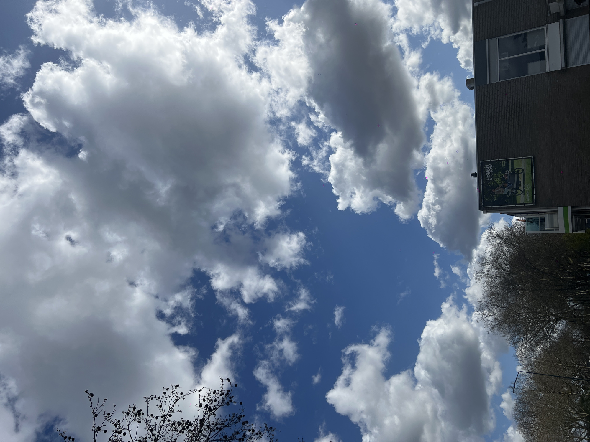 Cloudy skies photographed in Geldrop, Netherlands