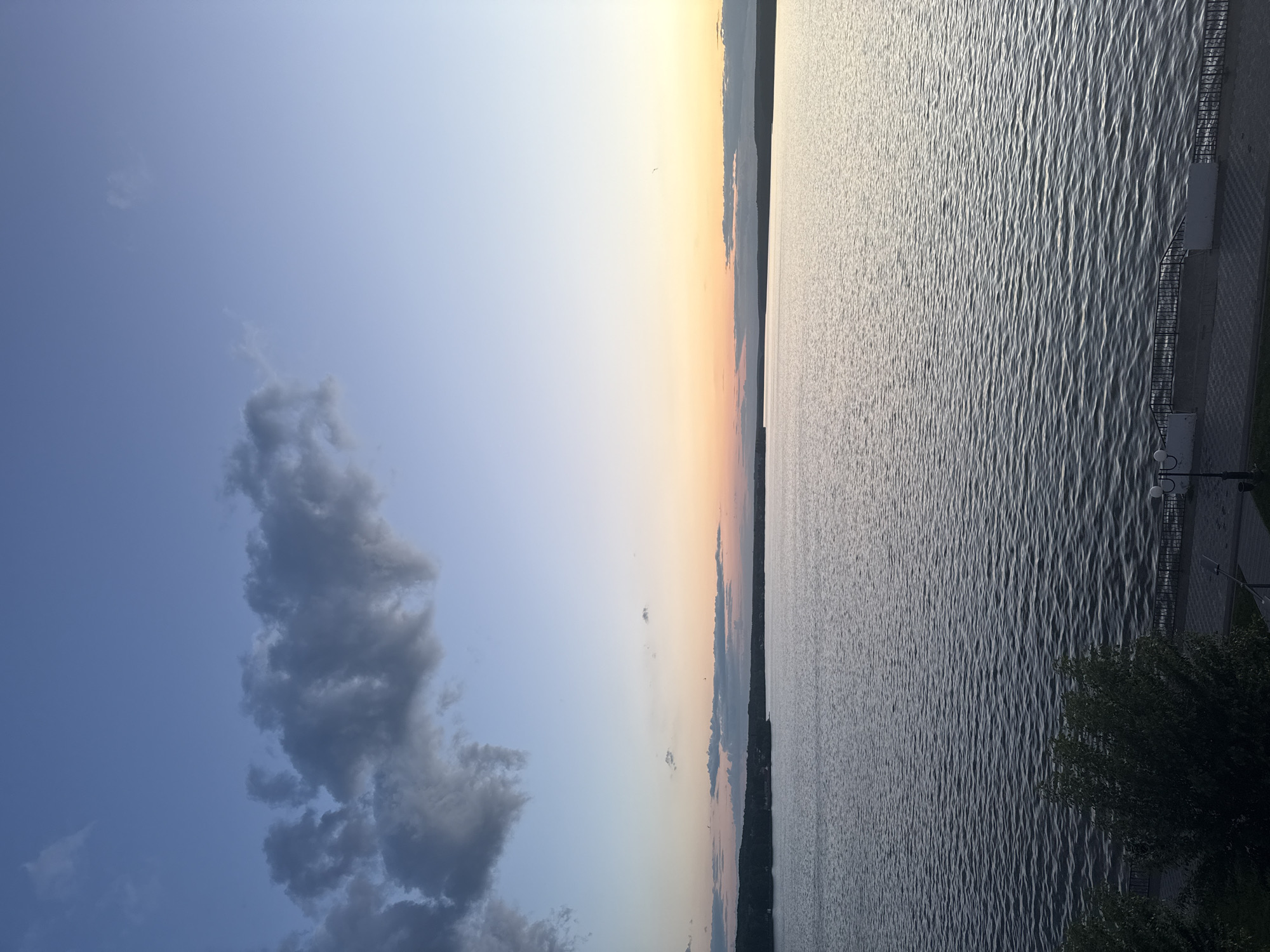 Twilight scene captured over Votkinsk Reservoir in Russia