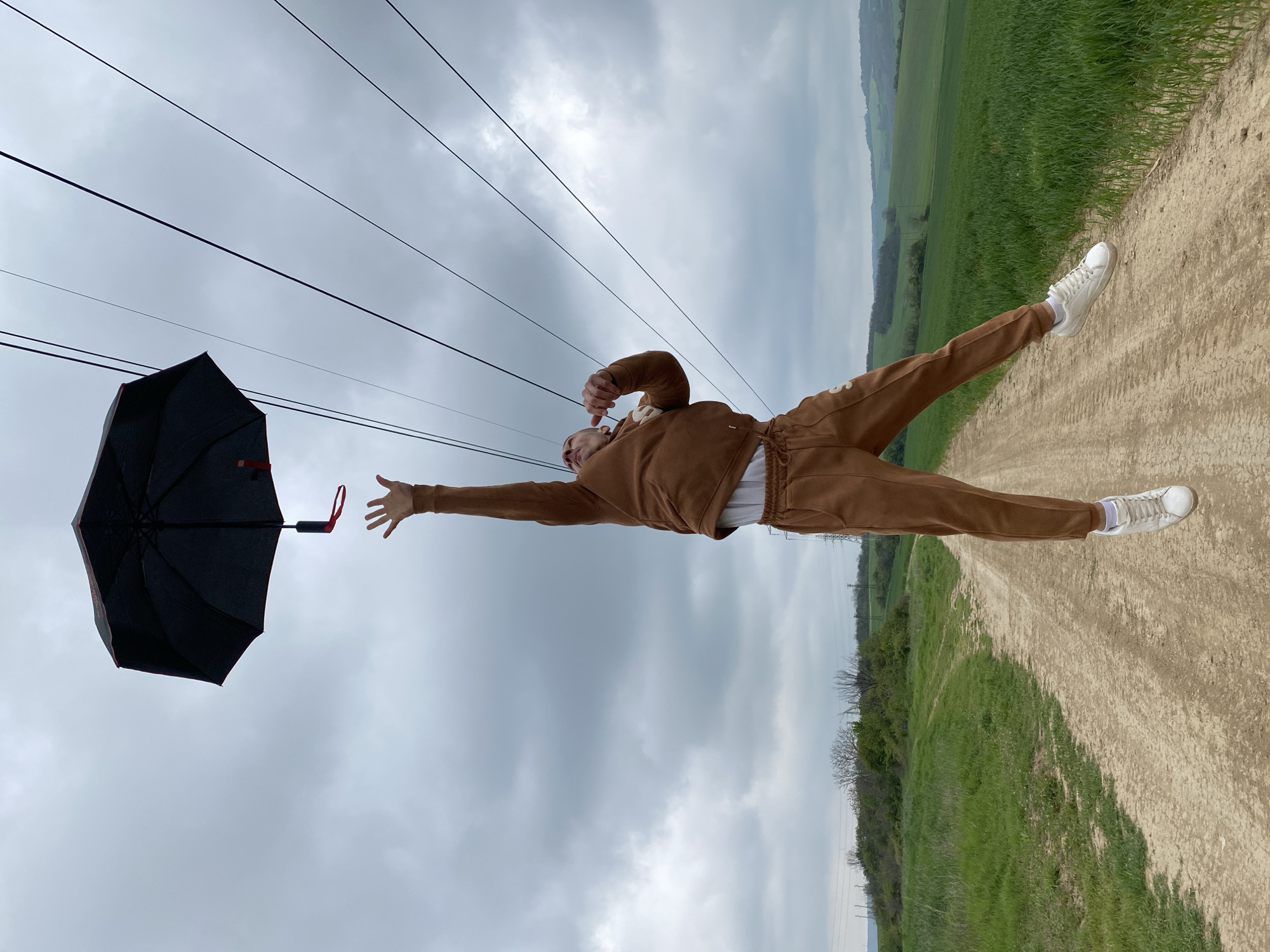 Person in Sweden tracksuit observed floating horizontally in Bulgaria