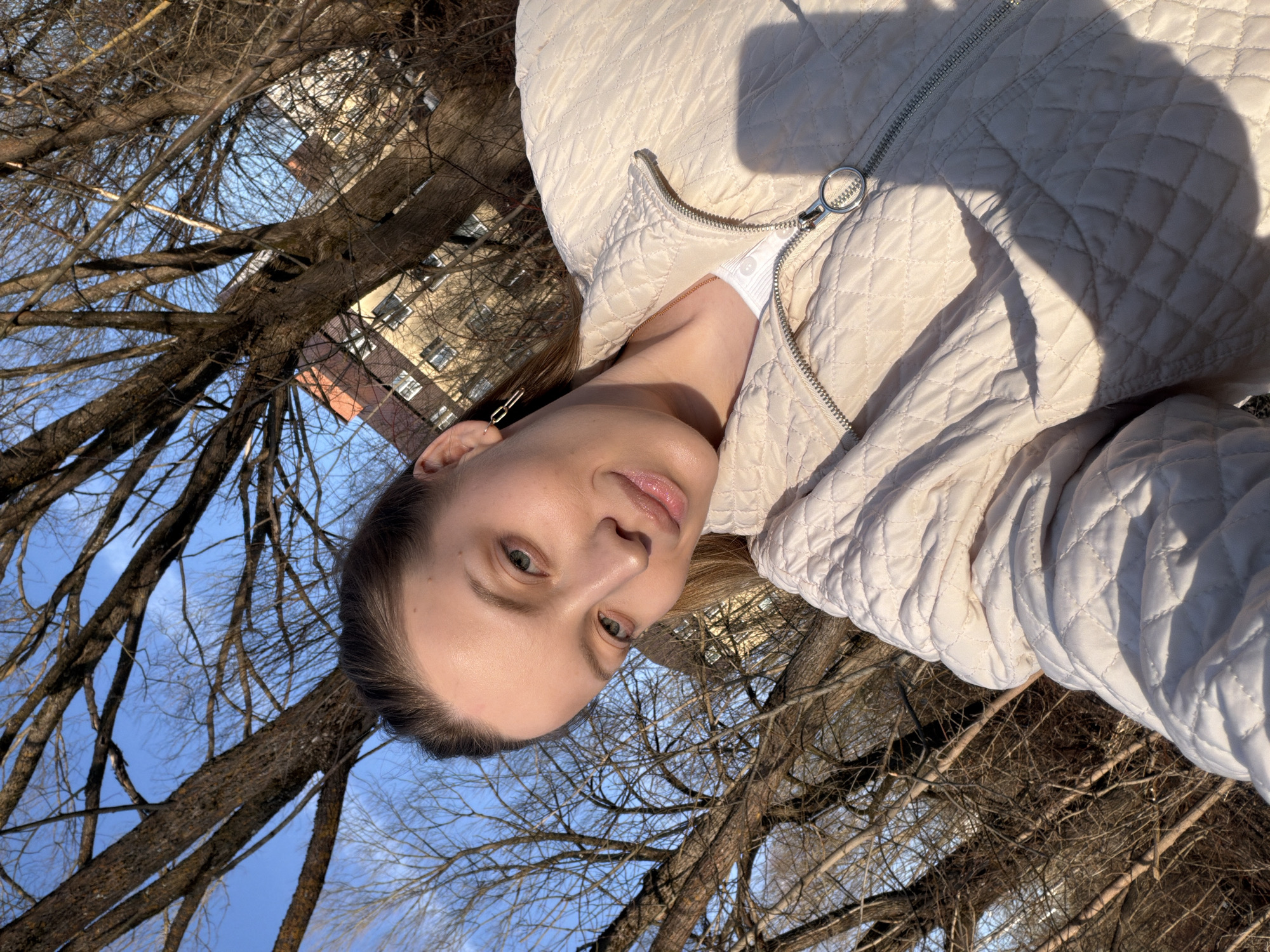 Woman takes selfies with baby during outdoor outing in Russia