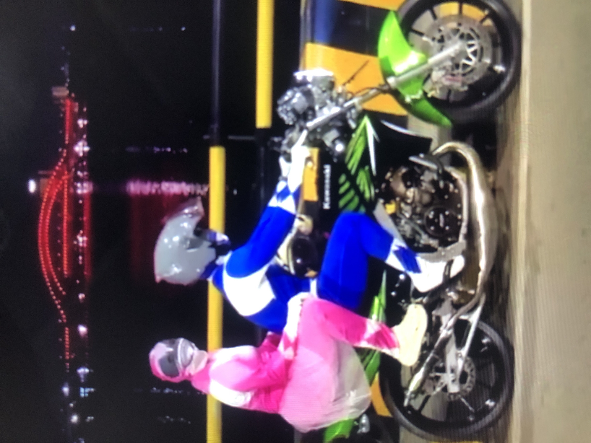 Power Rangers motorcyclists, toilet aquarium spotted in Indonesian city