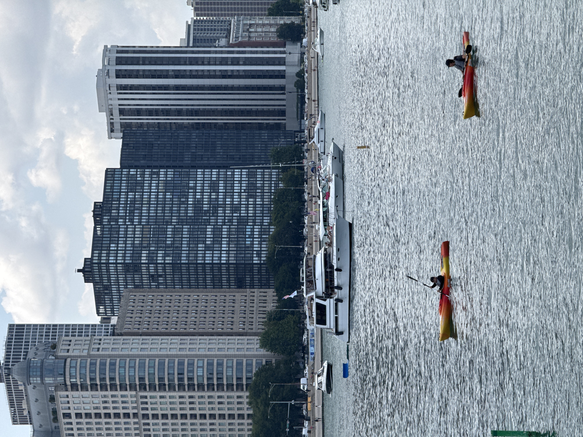 Chicago lakefront in full summer swing, skyline views included