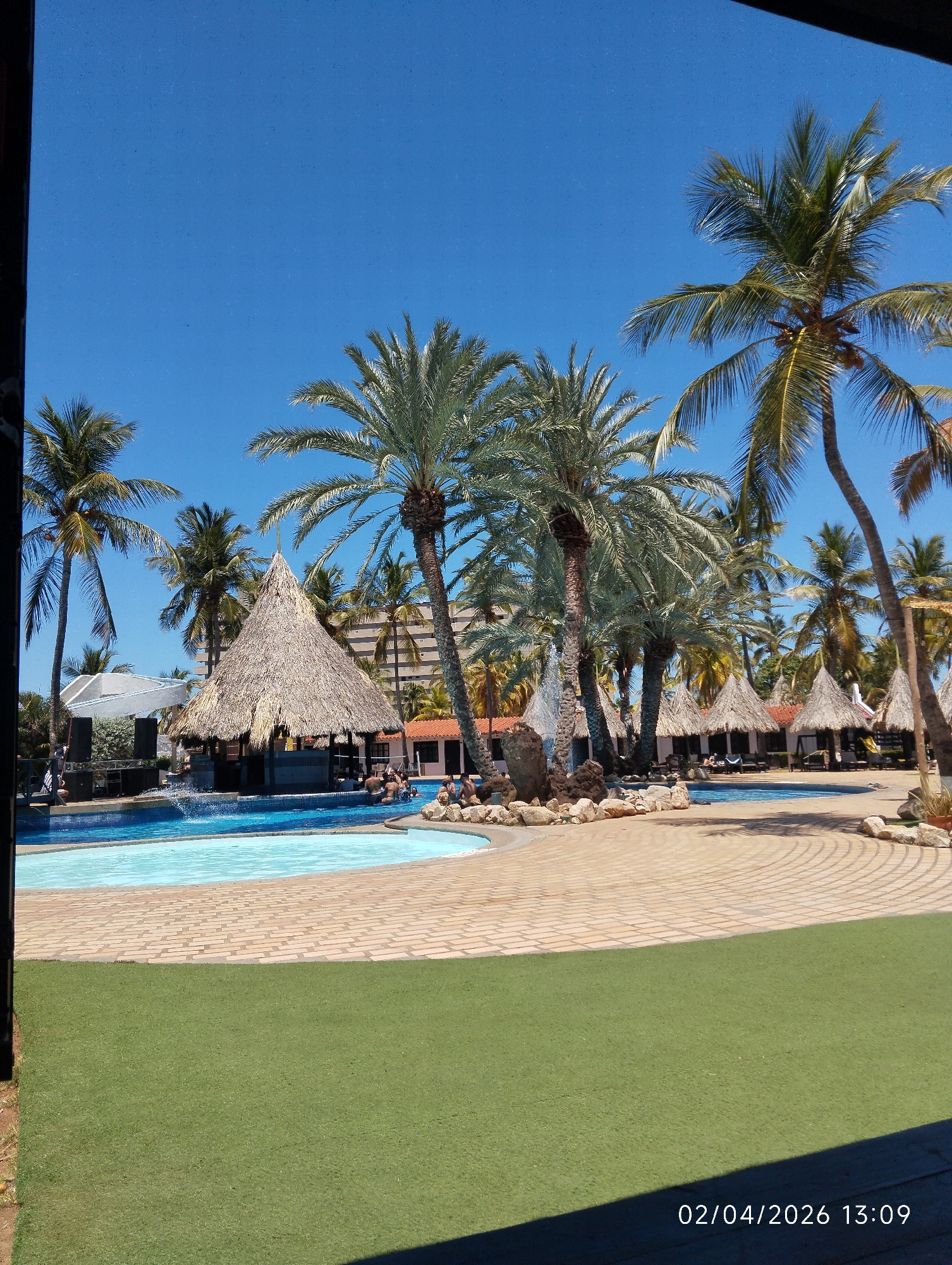 Resort pool area captured in Porlamar, Venezuela