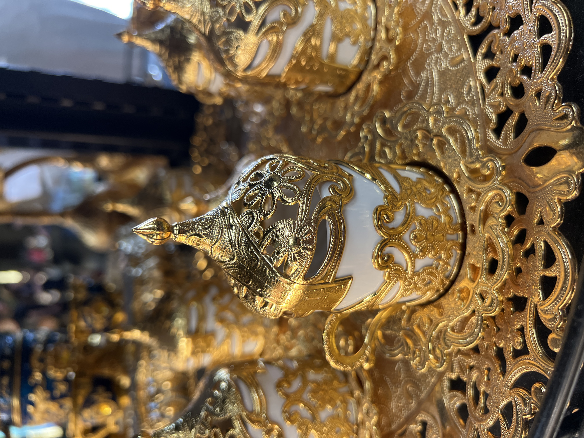 Morning shopping district documentation reveals ornate crafts in Krasnodar