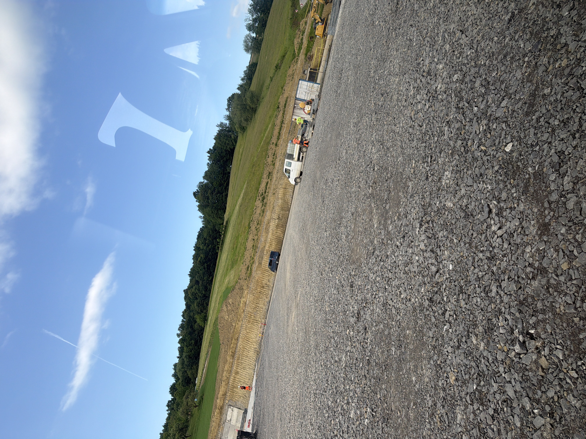 Construction site operations documented in Stróża, Poland