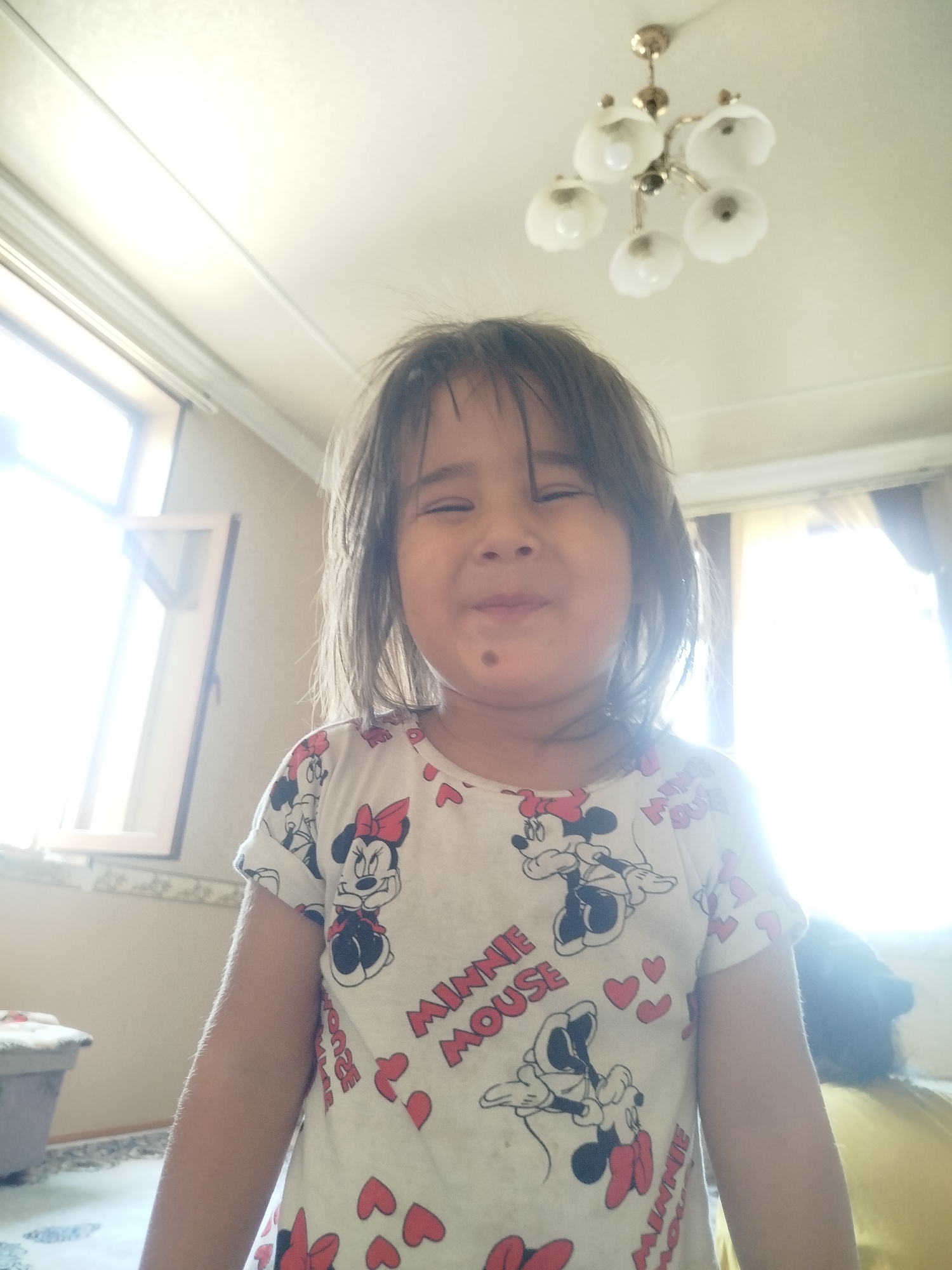 Lazy summer morning at home in Kokand with kids and a cat