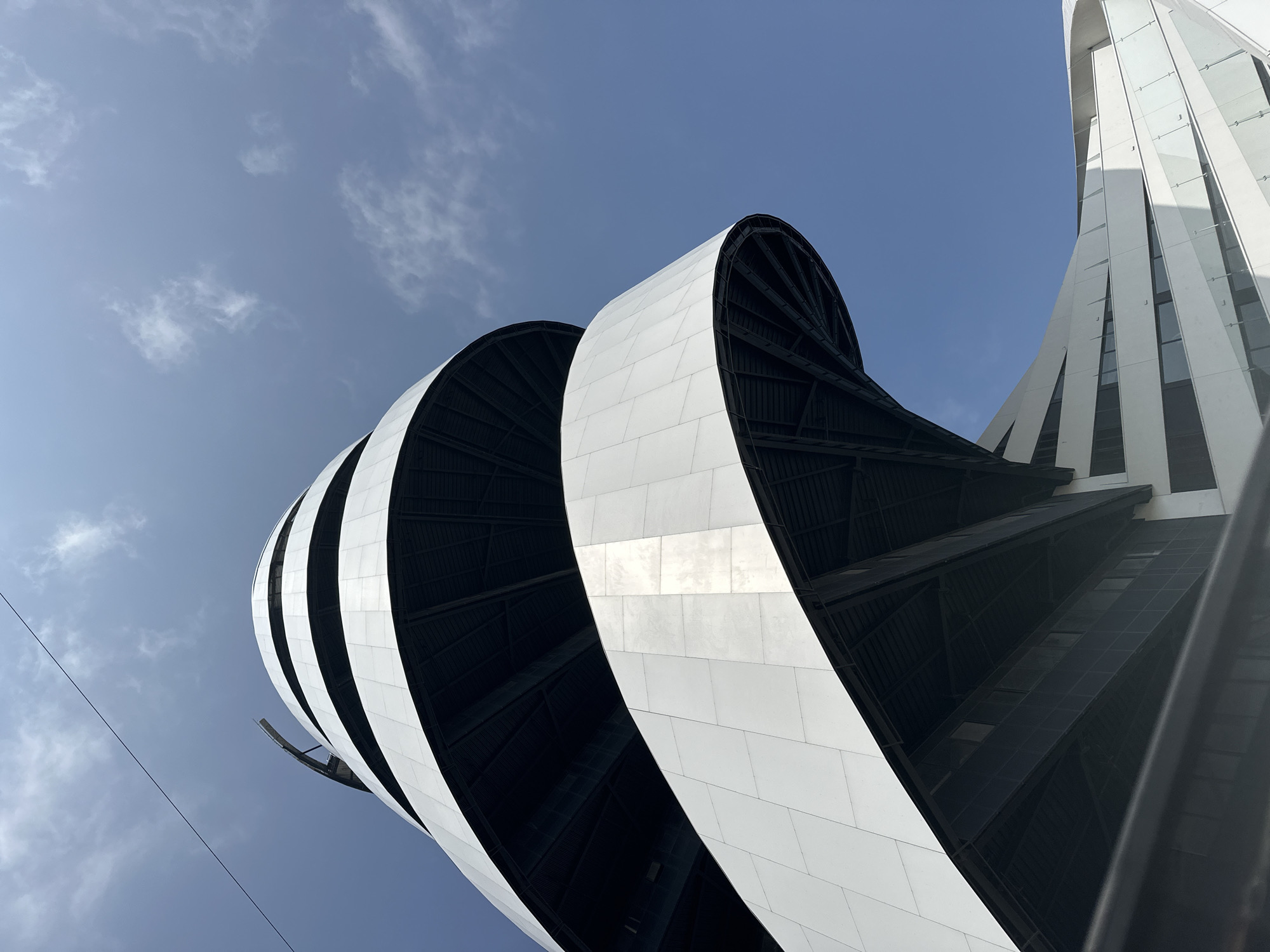 Baroque Museum's spiral architecture photographed in Tlaxcalancingo