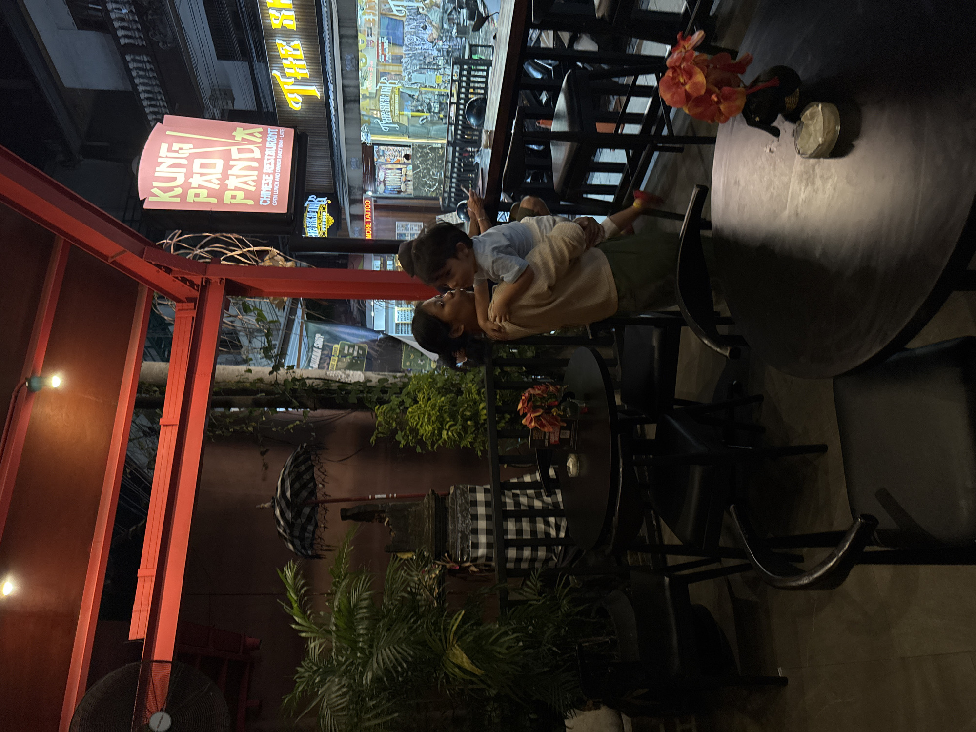 Dinner and nightlife around a Chinese restaurant in Kuta, Bali