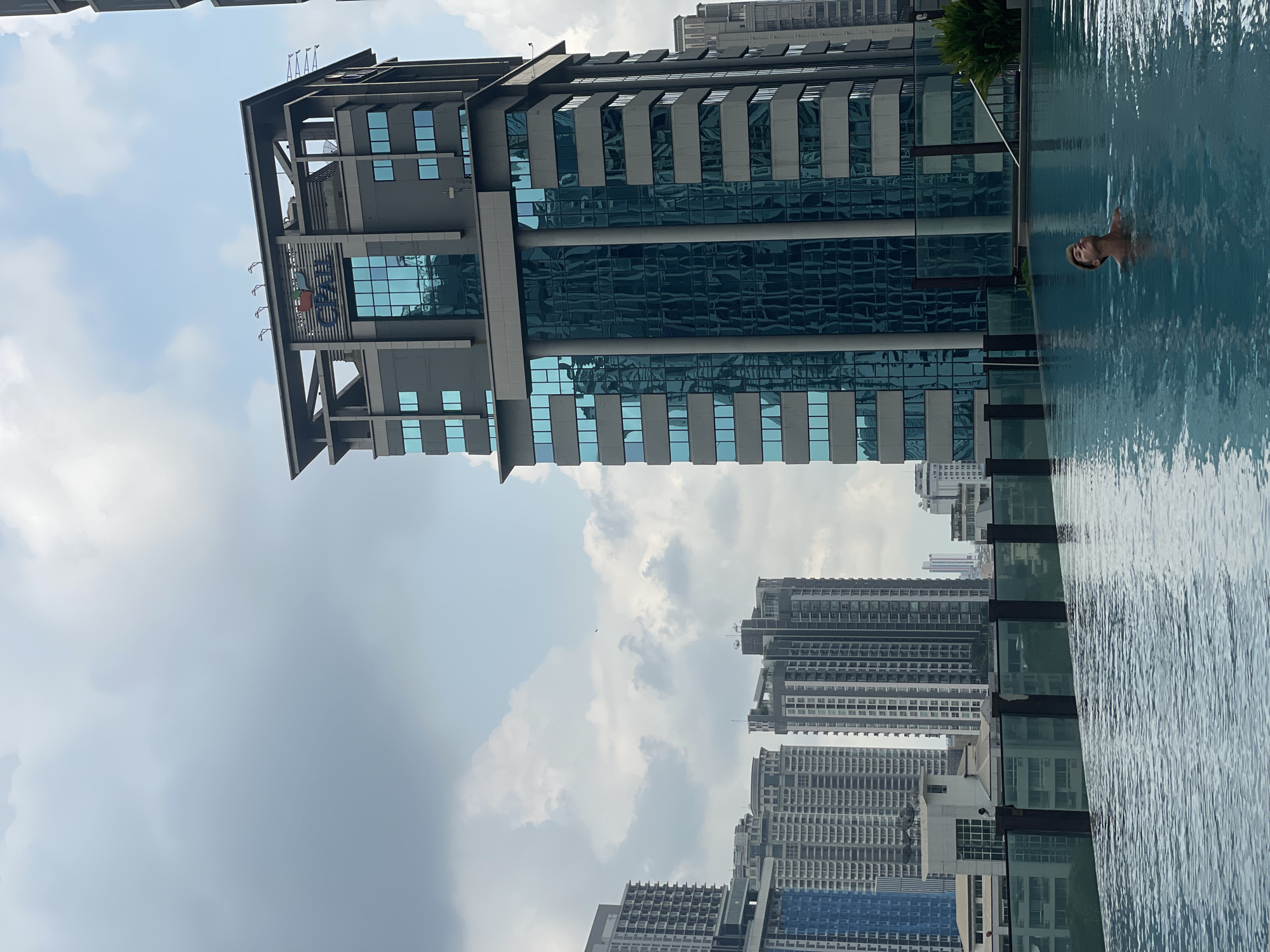 Bangkok hotel guest enjoys pool, dining during early morning hours