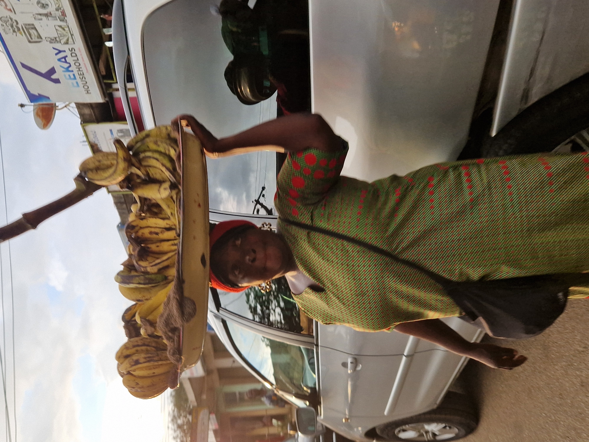Everyday street life and vendors in an African urban setting