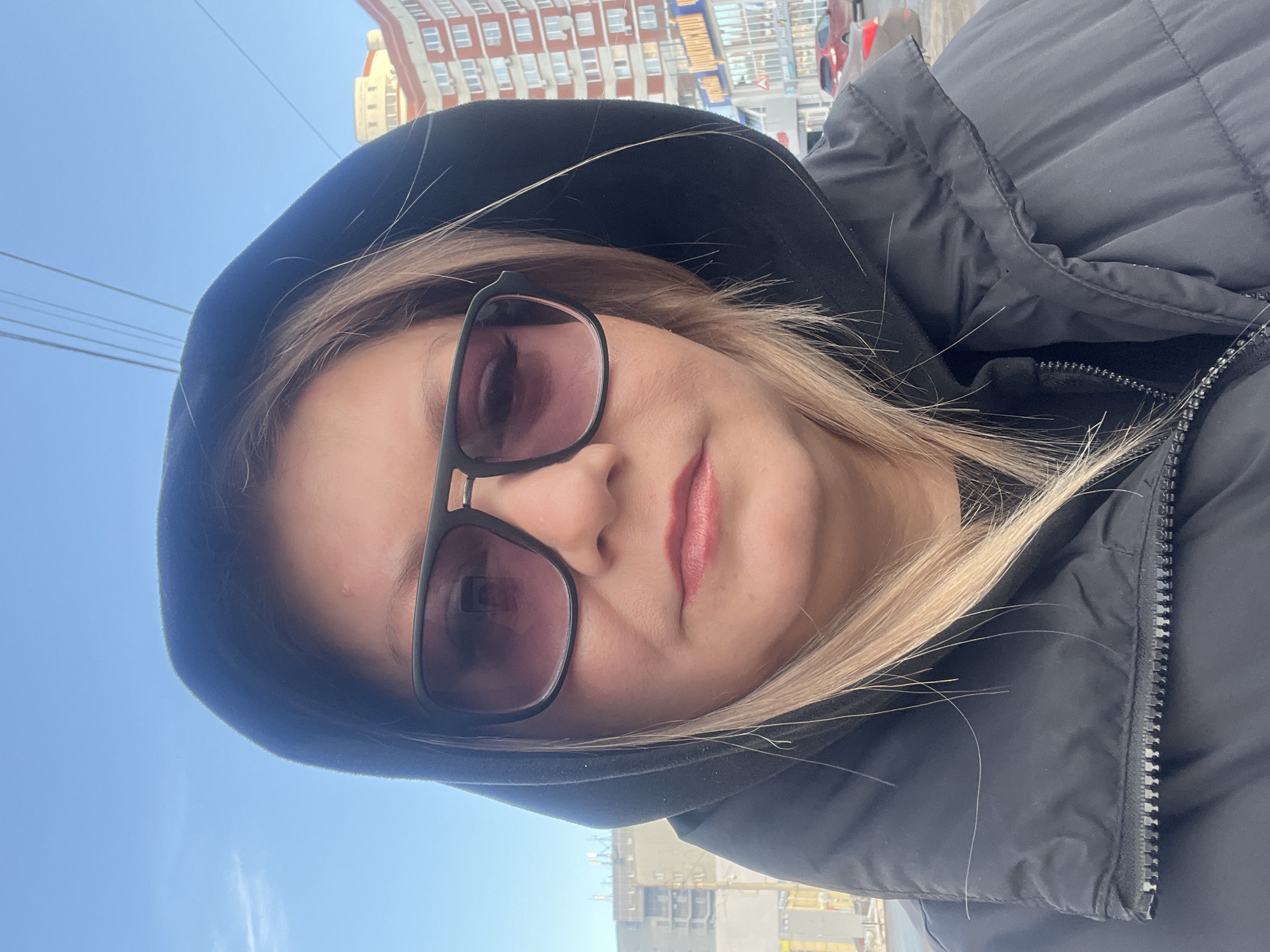 Morning street scenes and selfie documented in Izhevsk, Russia