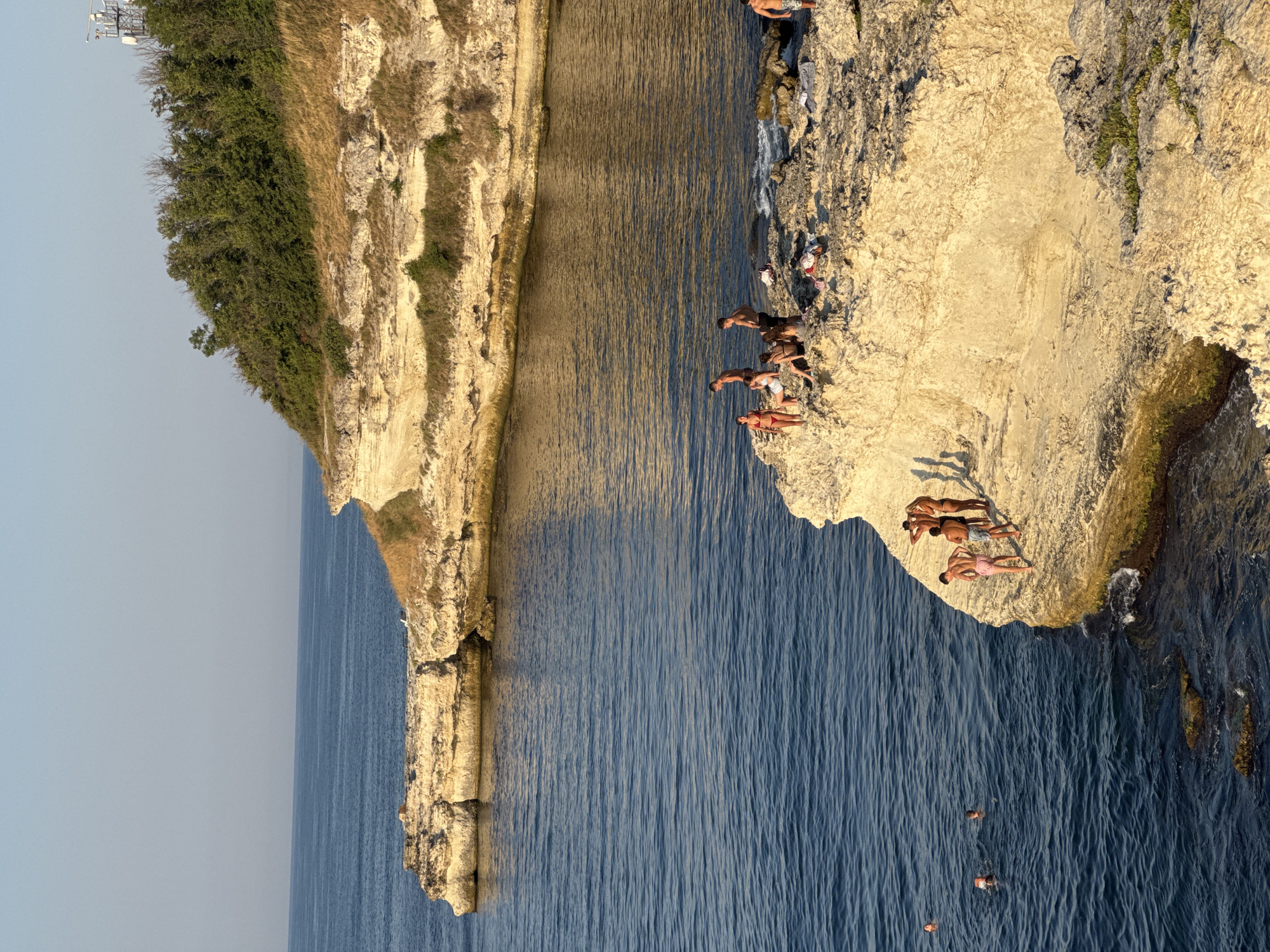 Cliff and sea activity on the Black Sea coast near Tsarevo