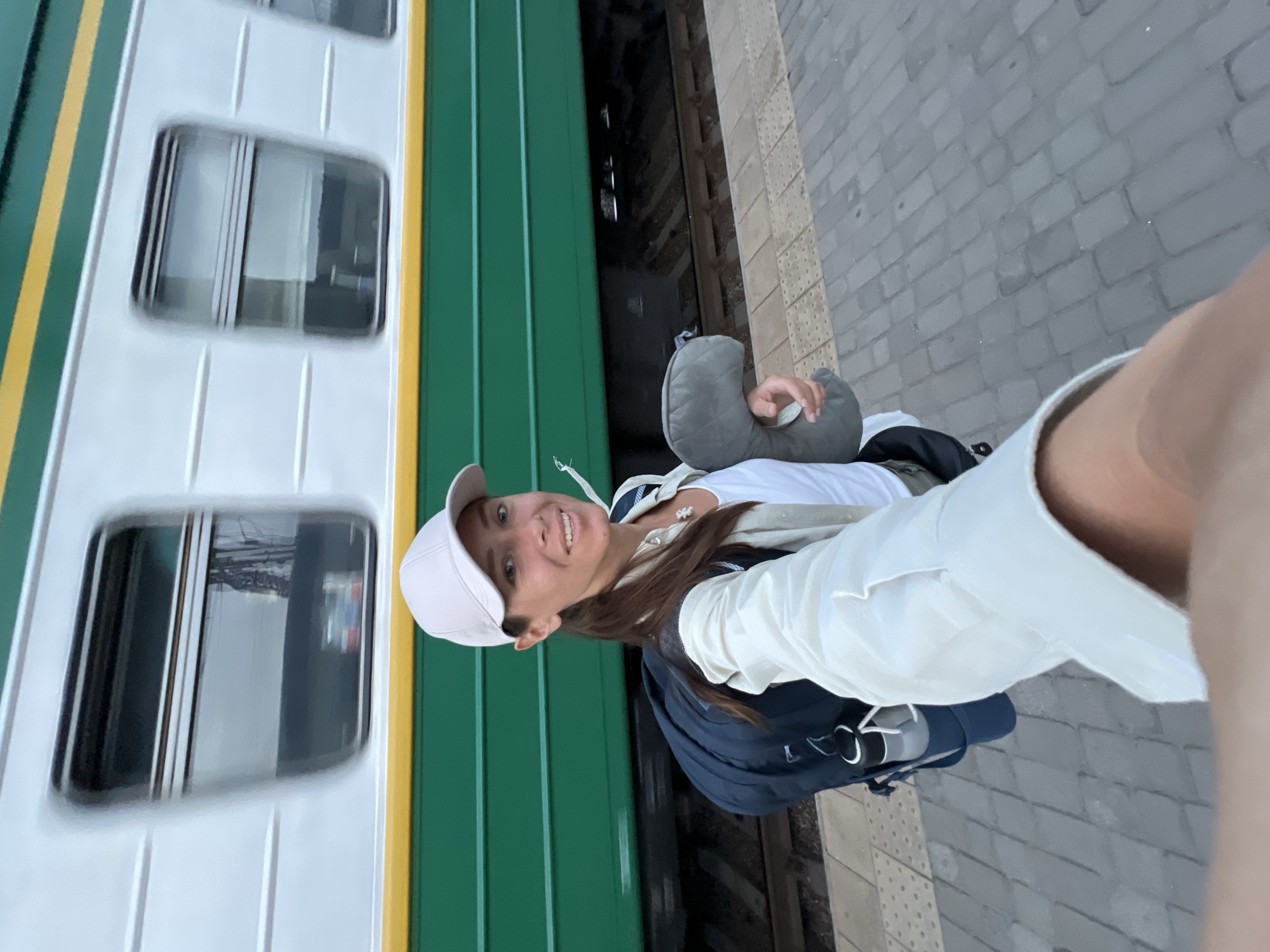 Boarding a sleeper train at Samarkand station
