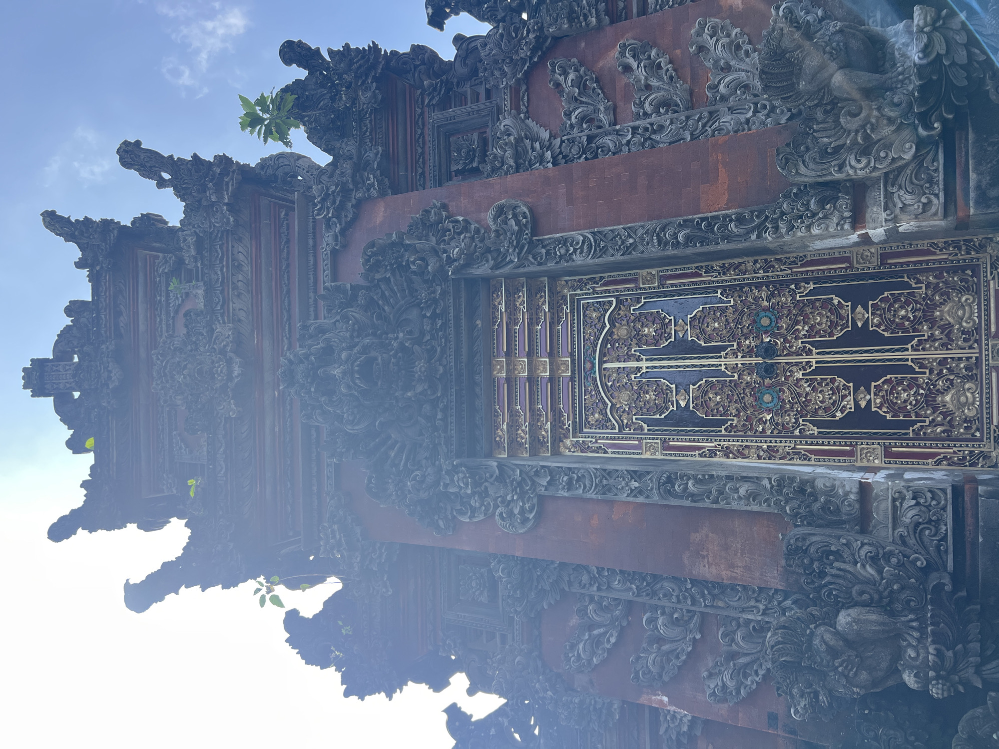 Traditional Balinese temple architecture documented in Sukawati morning visit