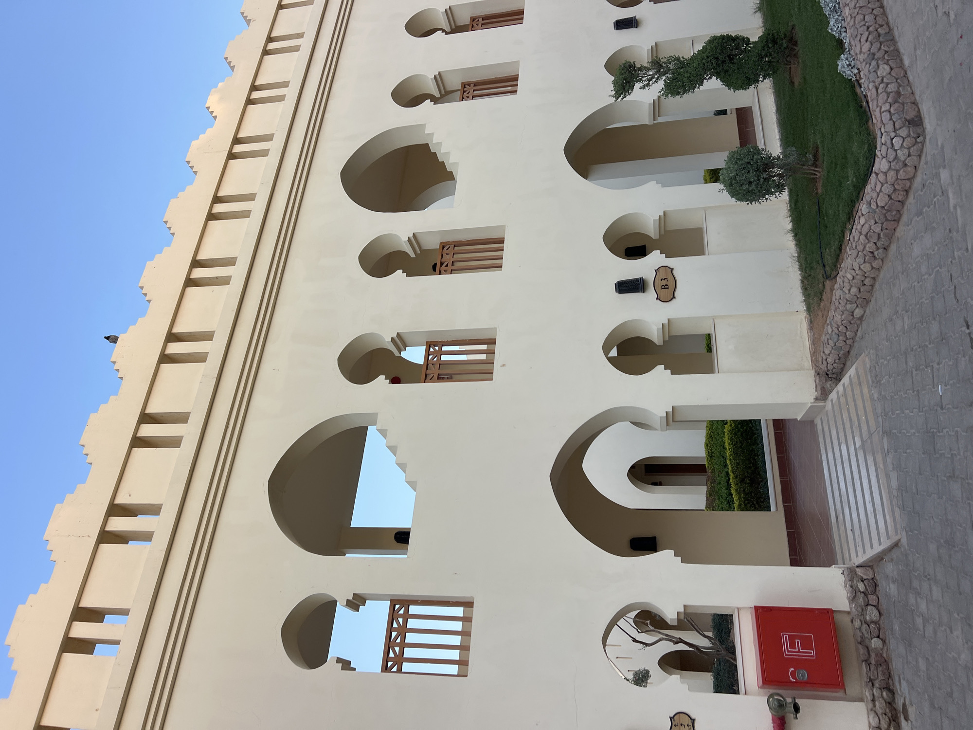 Sightseeing and photos at an Arabic-style building in Sharm El Sheikh
