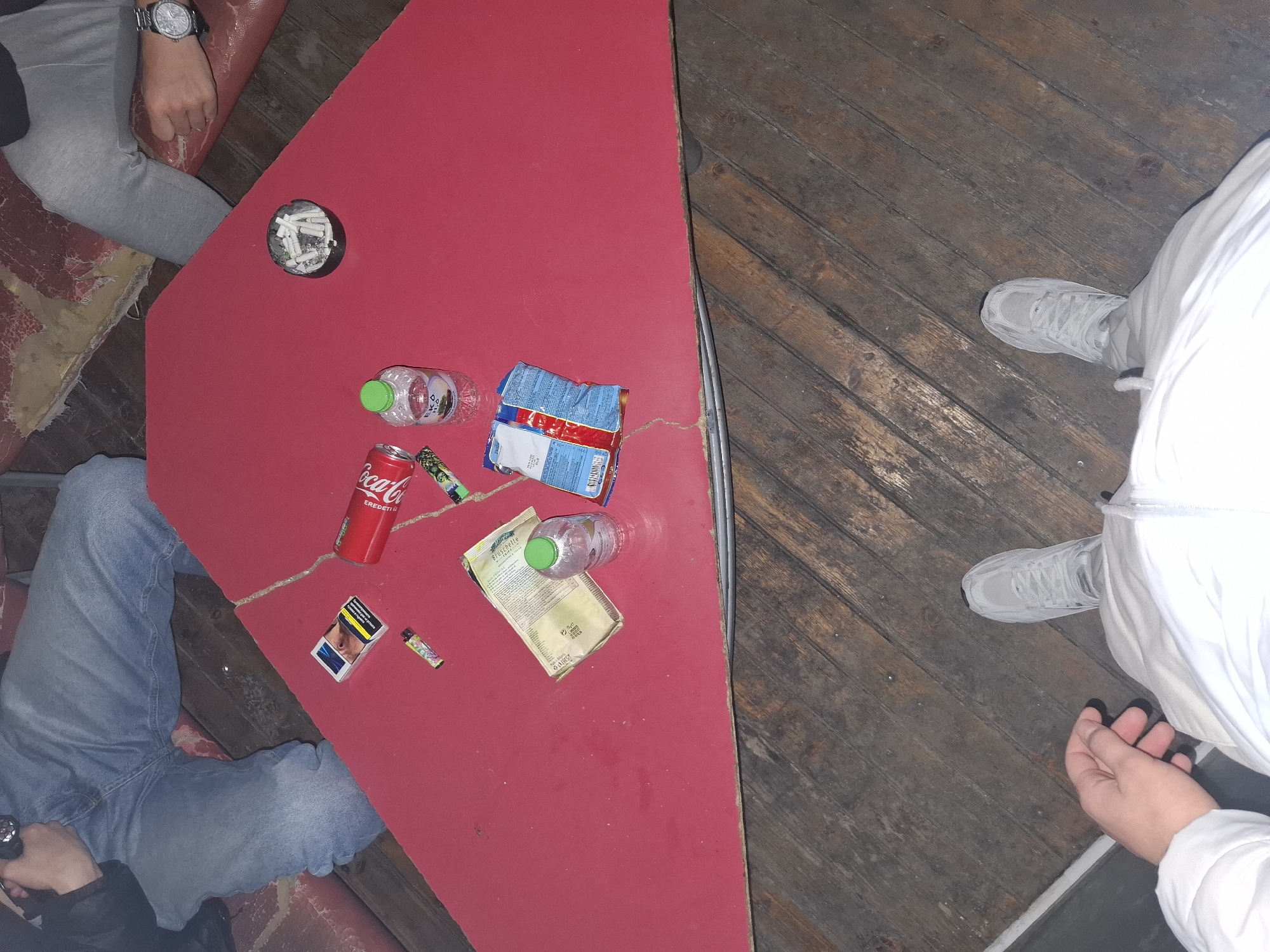 Casual scene with drinks and personal items in Bulgaria