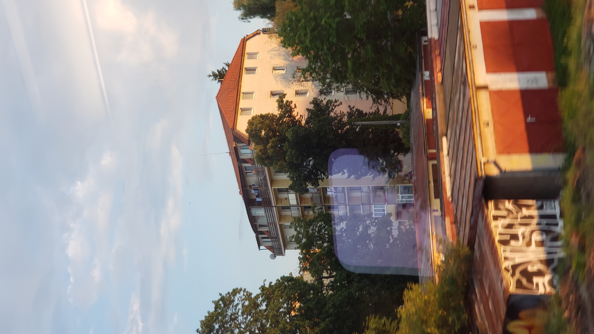 Poprad residential streets caught in late afternoon light