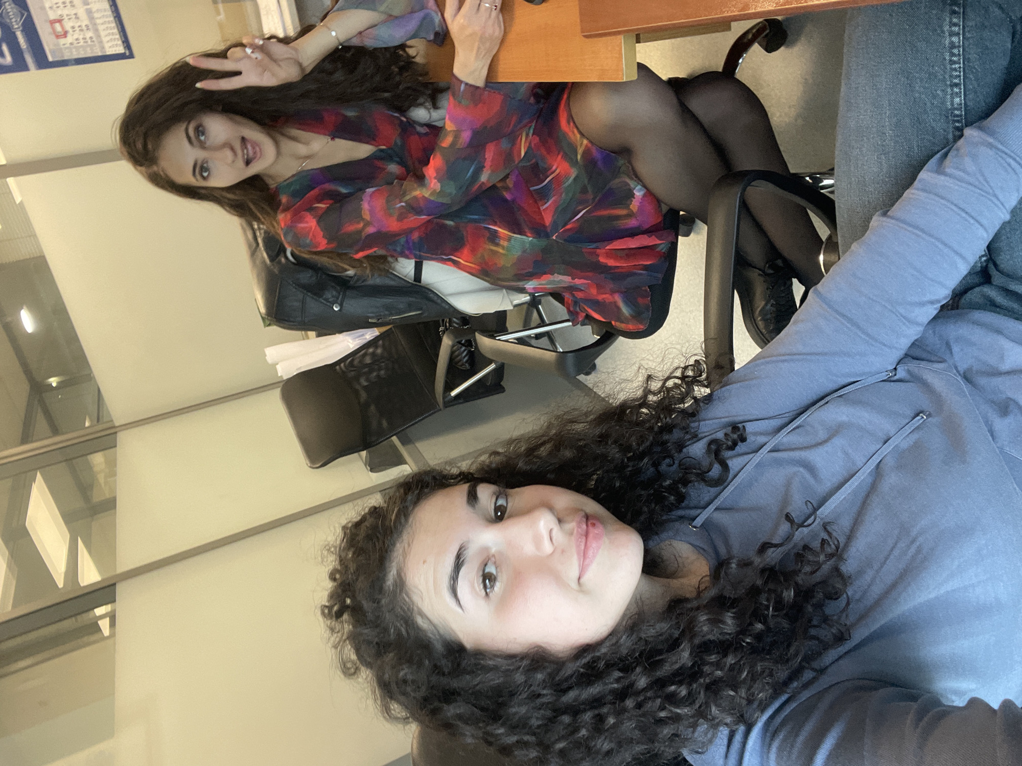 Young women share casual office moment in Sofia