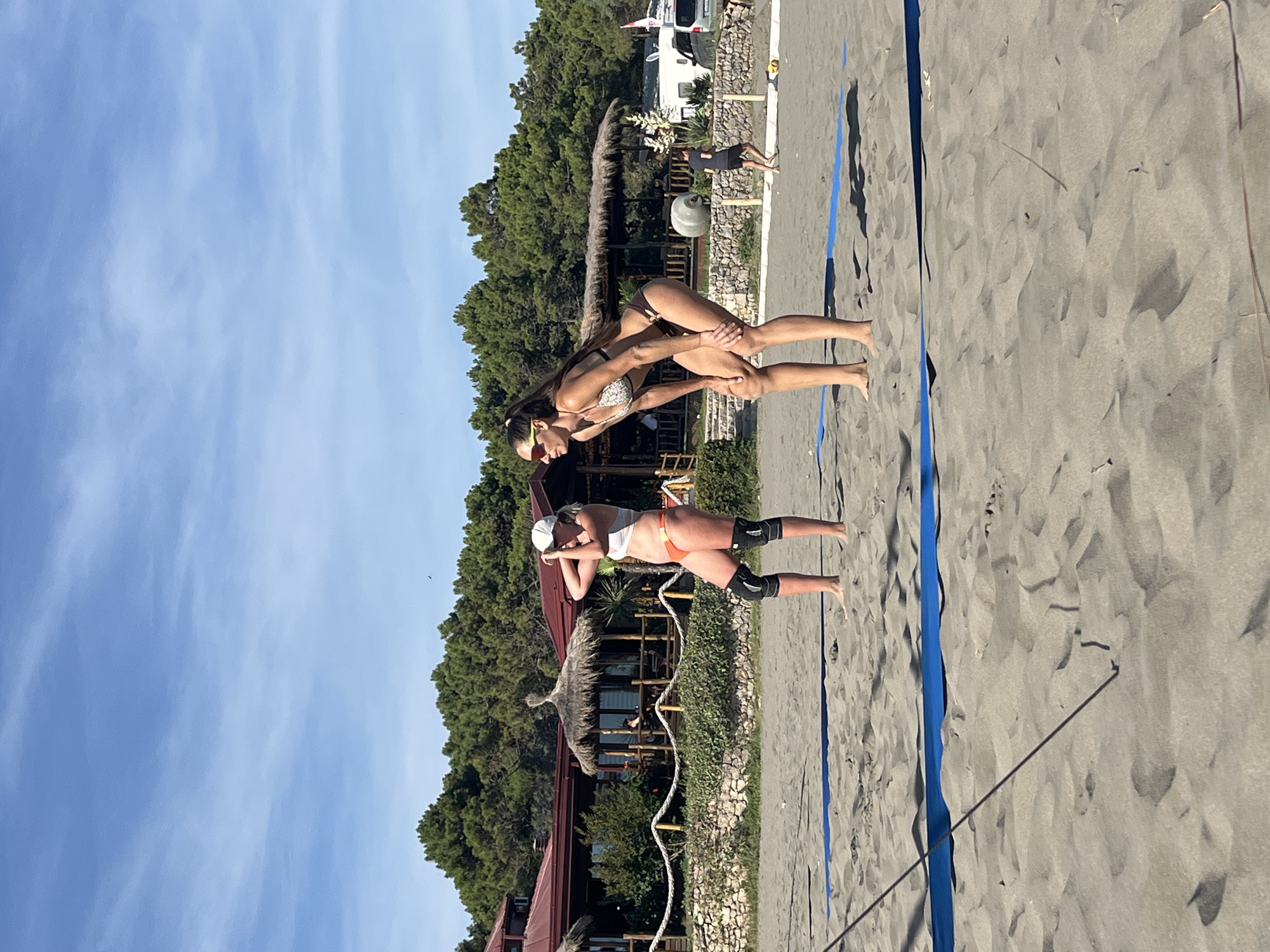 Beach volleyball game in Pistula, Montenegro