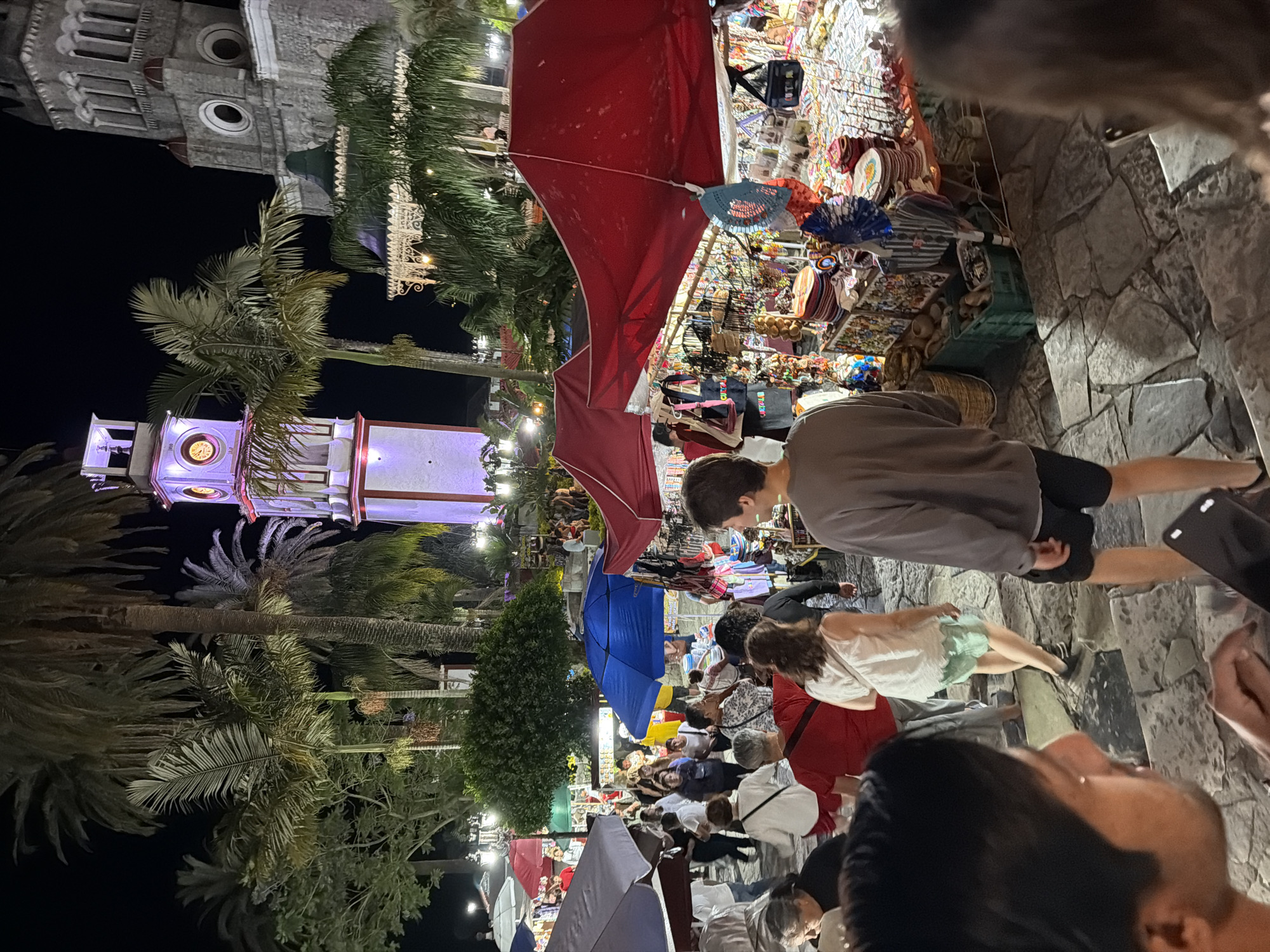 Night market bustles in colonial Mexican town Cuetzalan