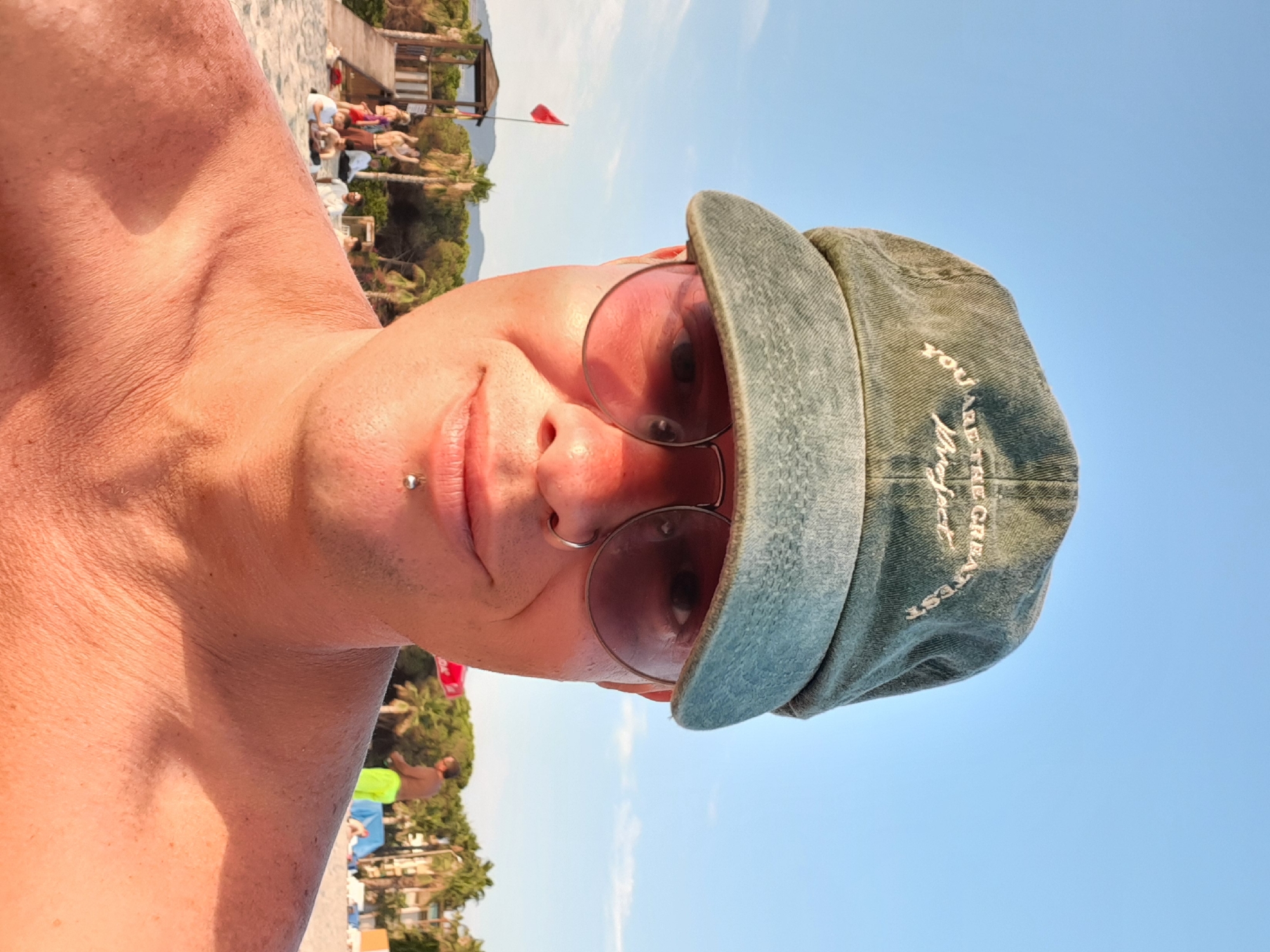 Alanya beach at sunset, sea turtle zone in view