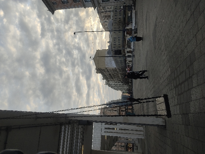 Early morning street scenes captured near Moscow government buildings