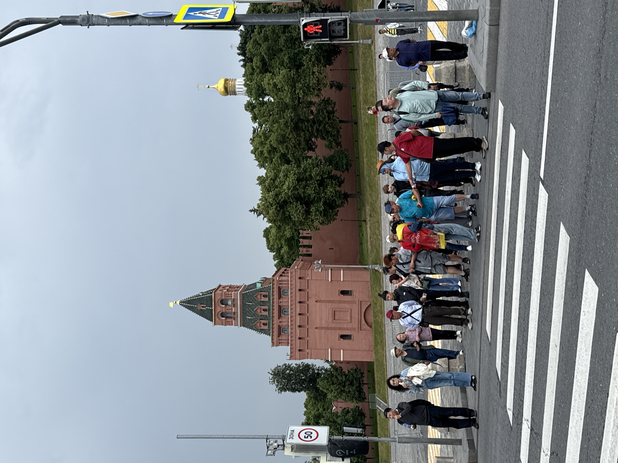 Red Square tourism selfies with St. Basil's Cathedral backdrop