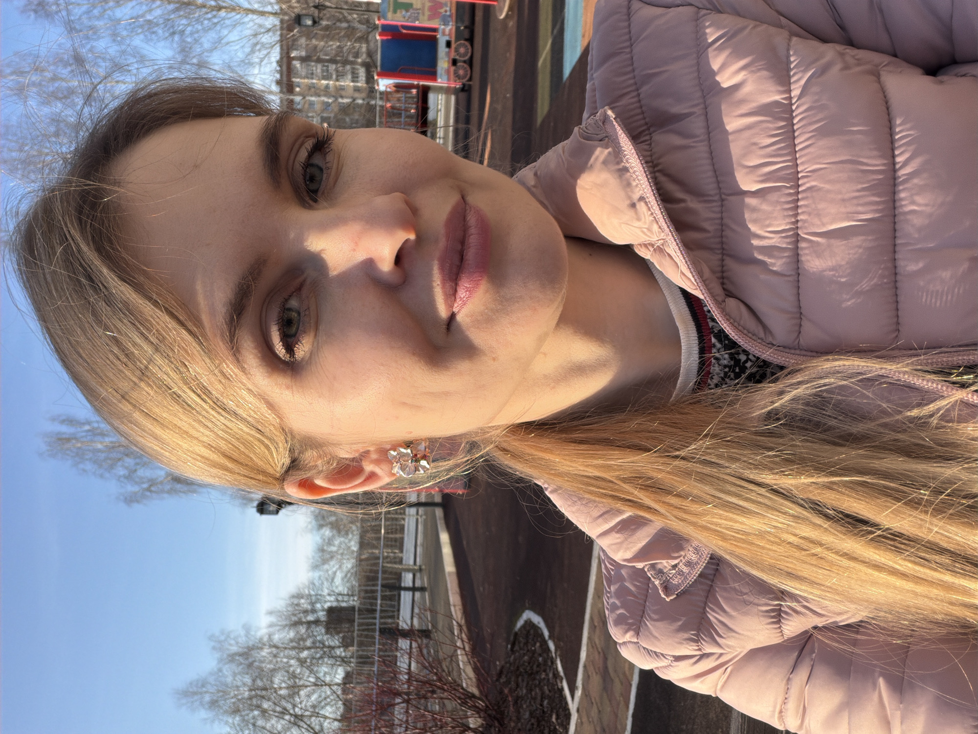 Woman and child spend afternoon at Izhevsk playground