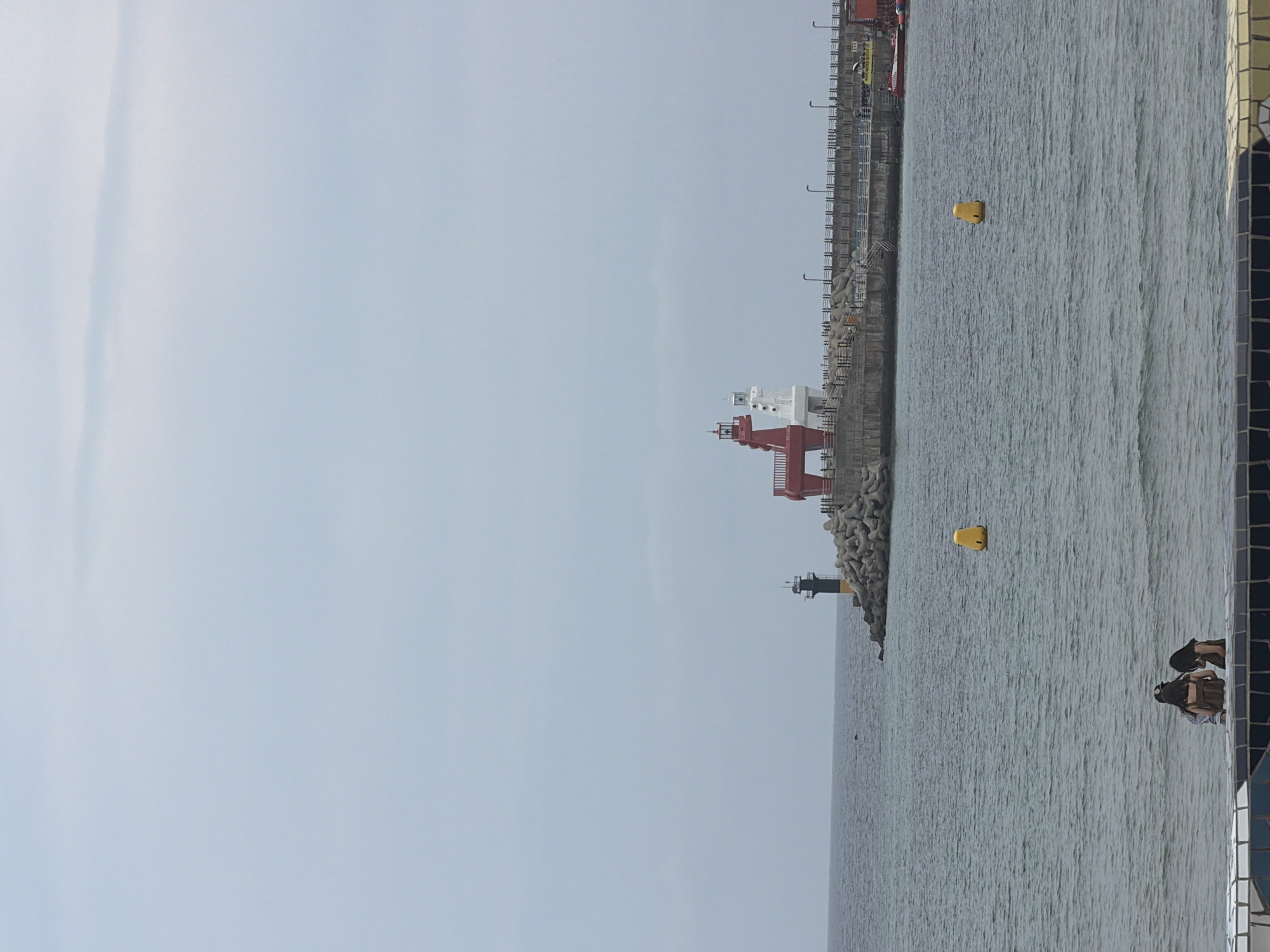 Cloudy morning along Jeju City's coastal strip