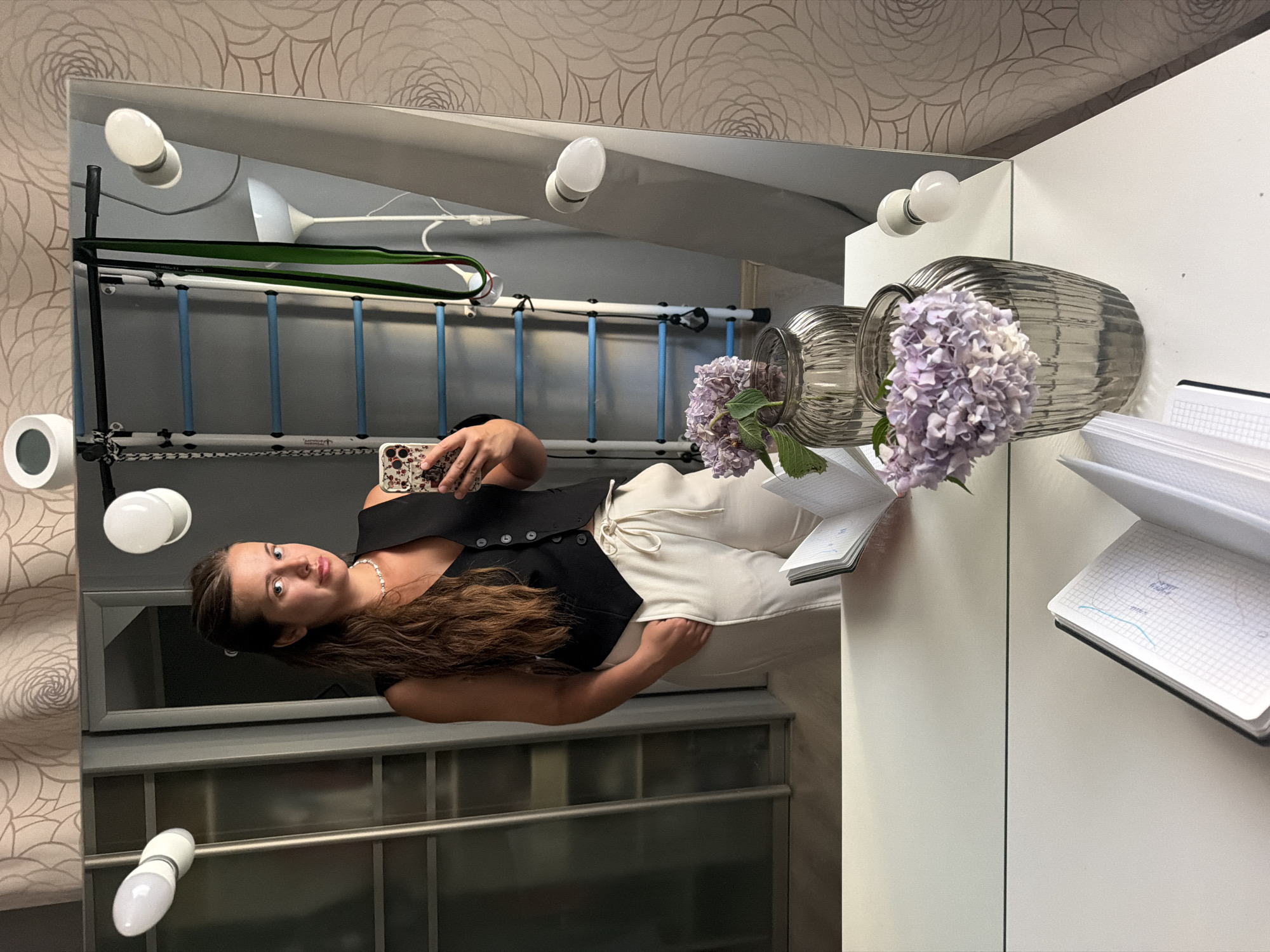 Mirror selfies and downtime in a Sochi interior