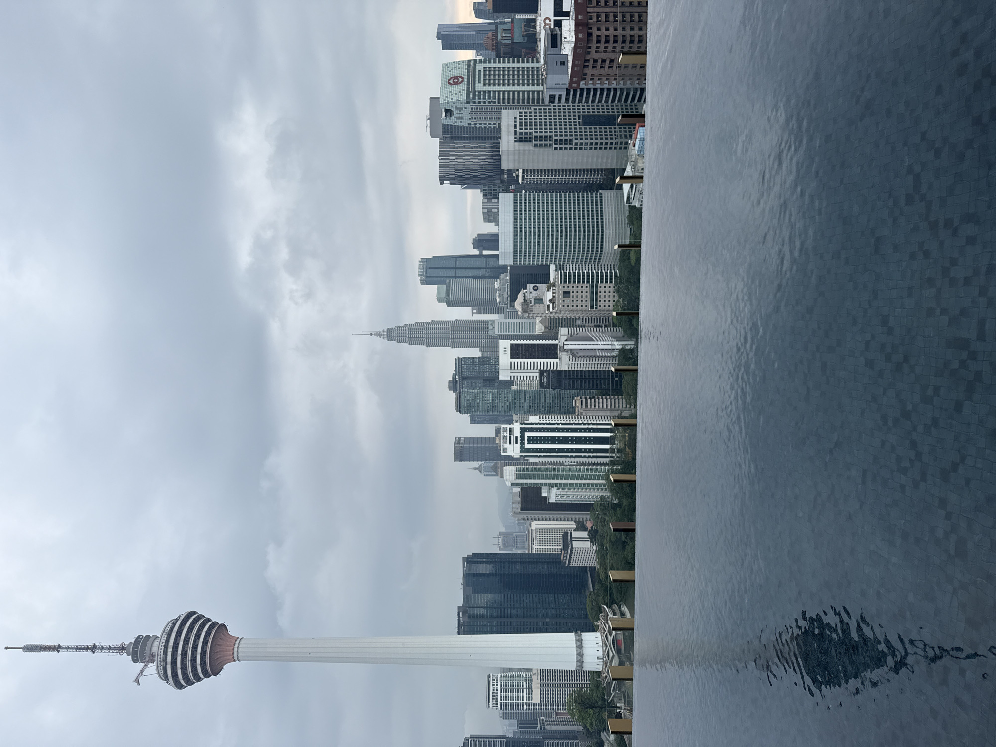 Kuala Lumpur skyline captured from indoor vantage point