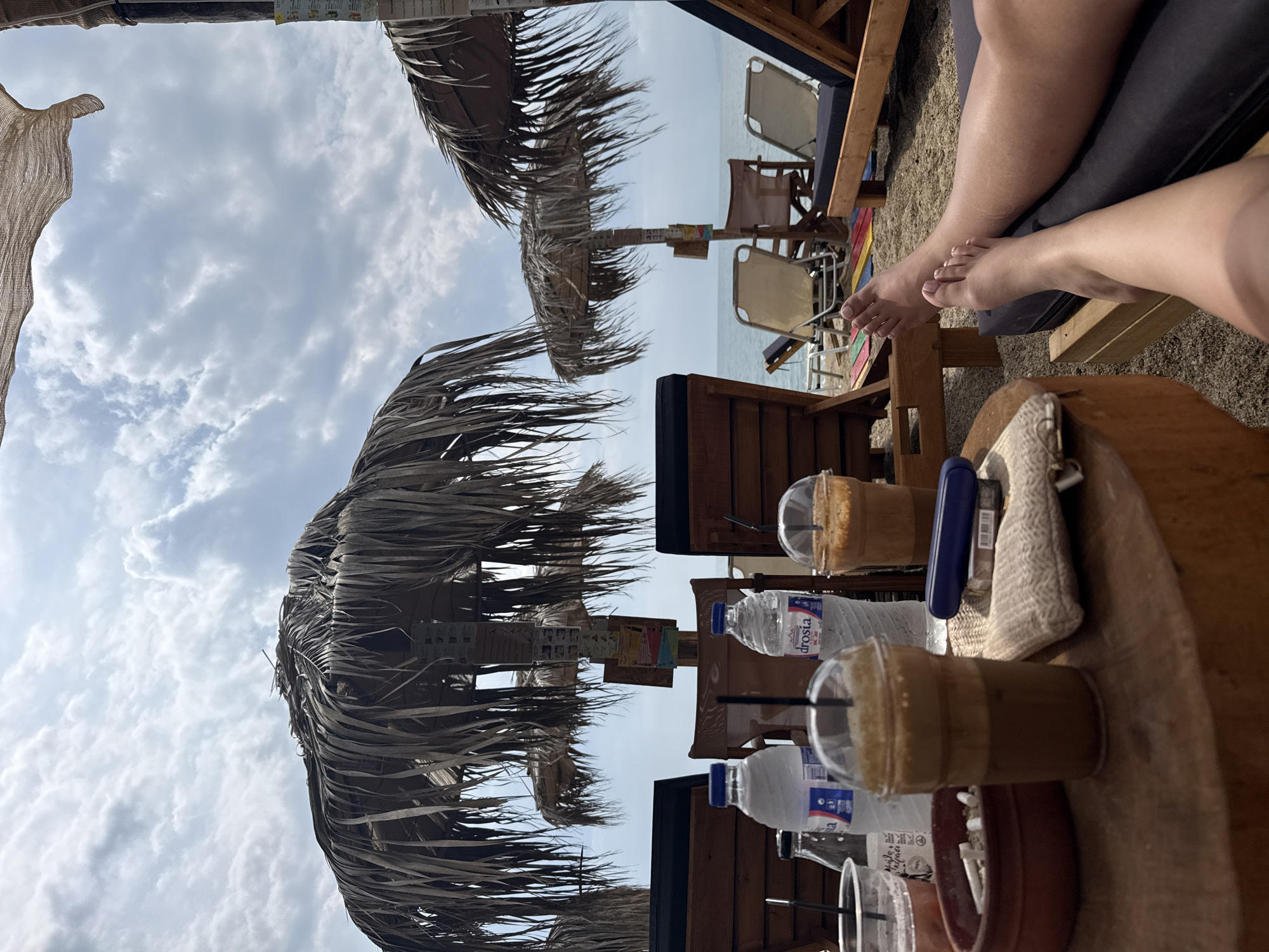 Morning documentation of beachside cafe in Nea Vrasna, Greece
