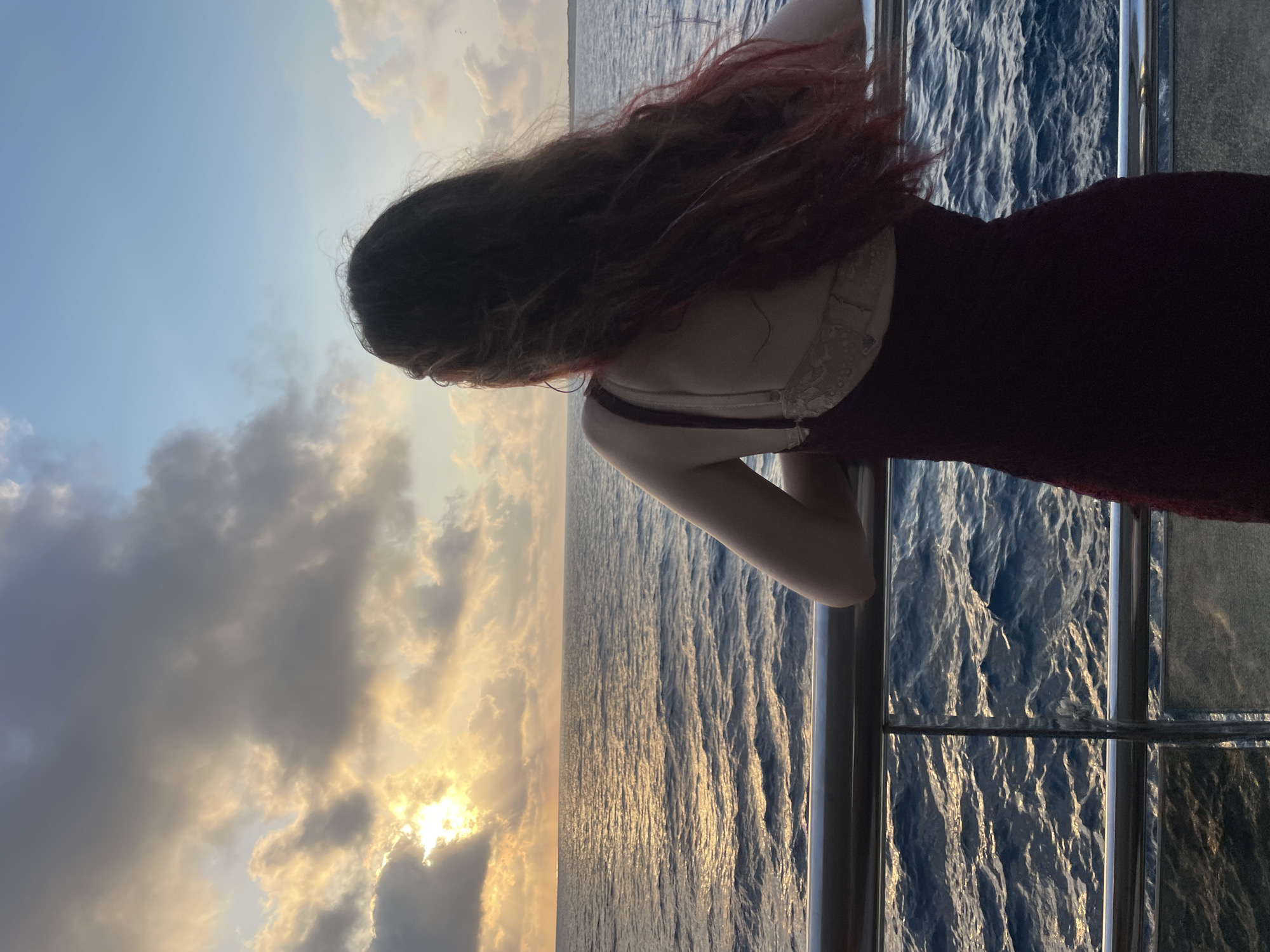Sunset from a boat deck off the Paphos coast