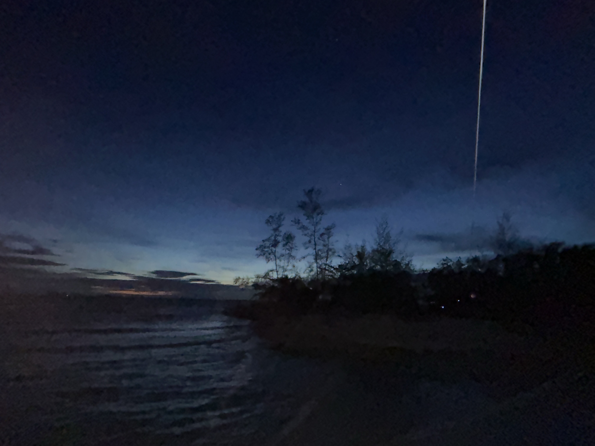 Twilight coastline scenes captured in Baan Sri Thanu, Thailand
